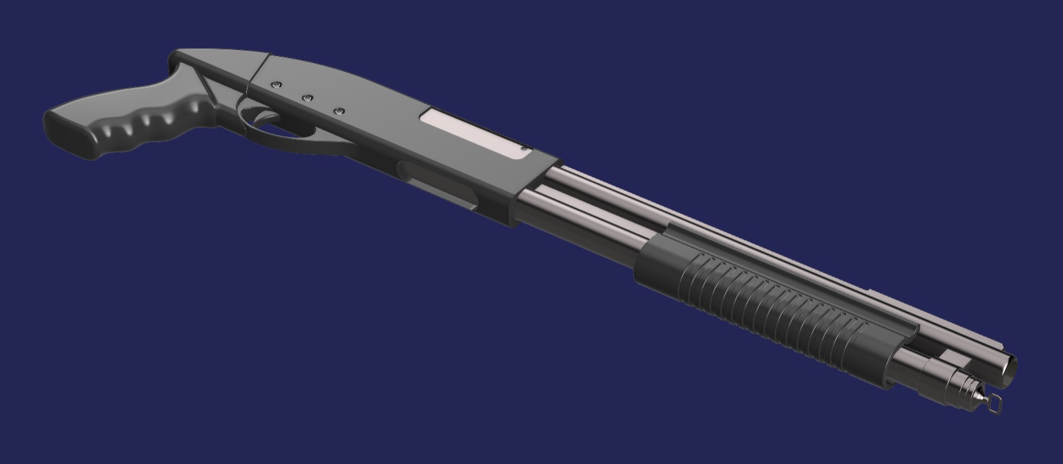 Resident Evil 2 Remake - W-870 for cosplay 3D print model_1