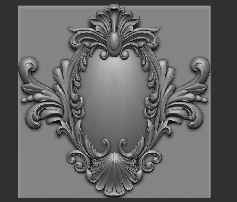 Ornamental carved objects 3D model_4
