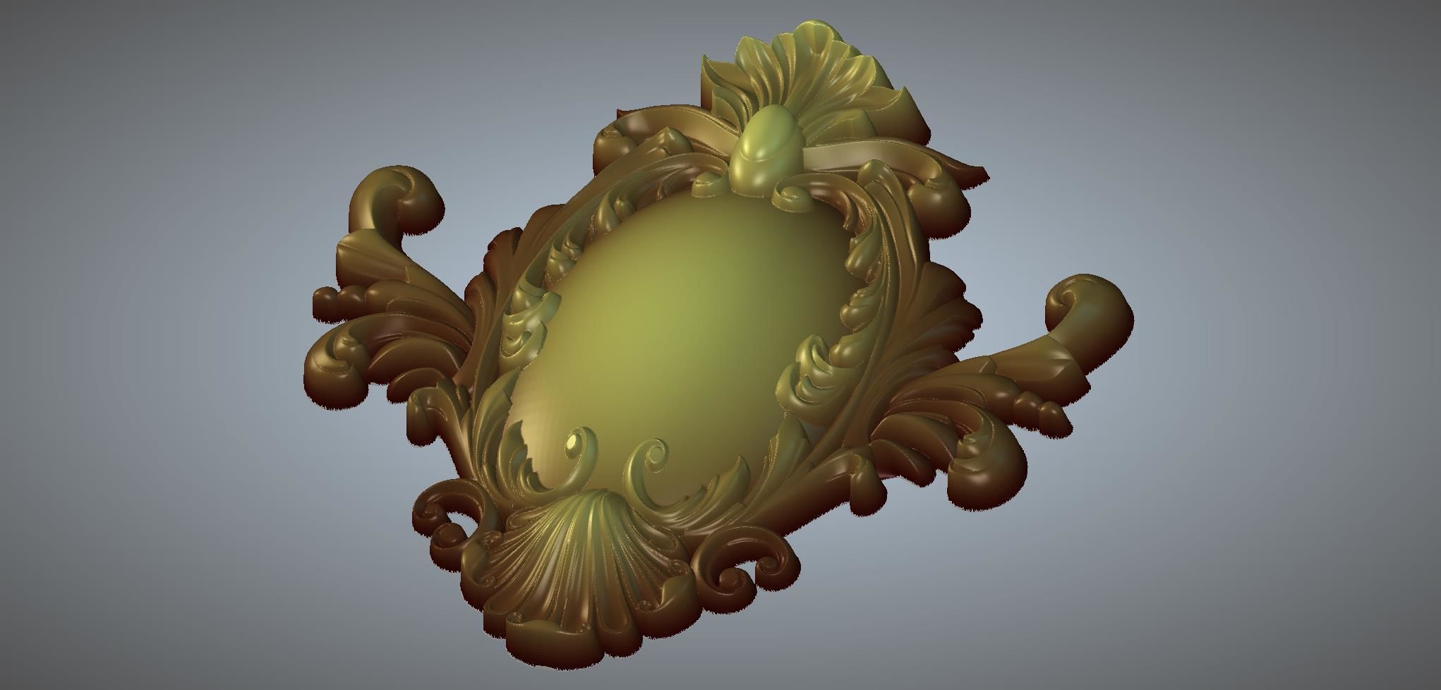 Ornamental carved objects 3D model_2
