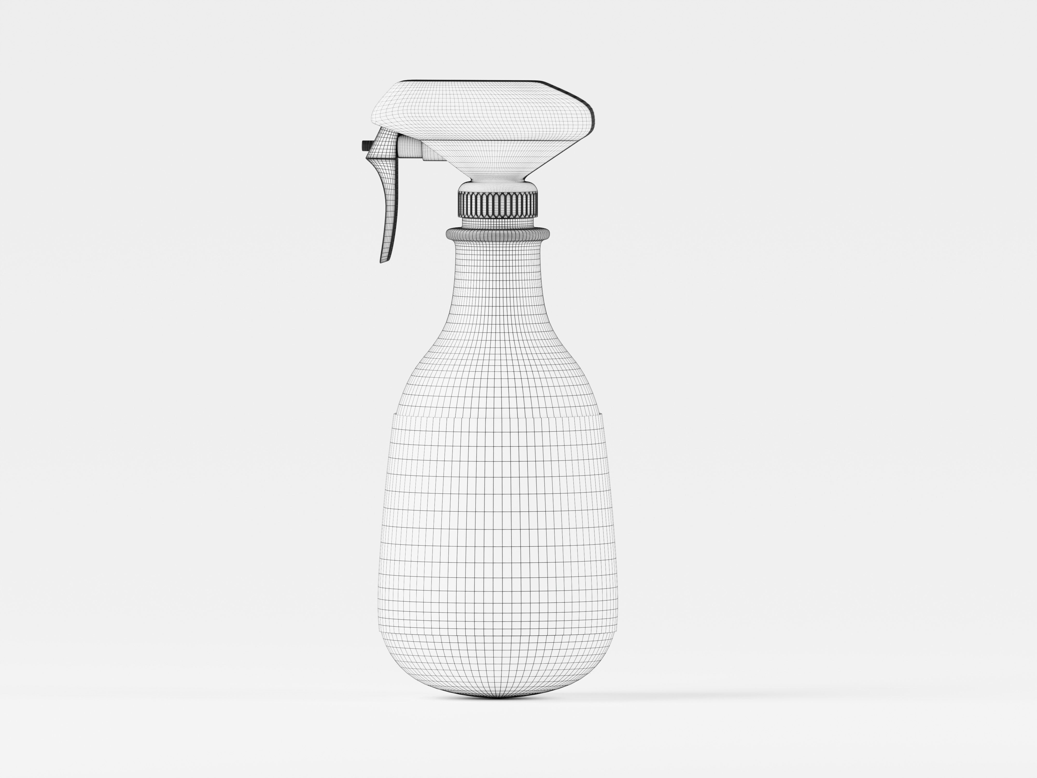 Plastic Spray Bottle 3D Model Low-poly 3D model_2