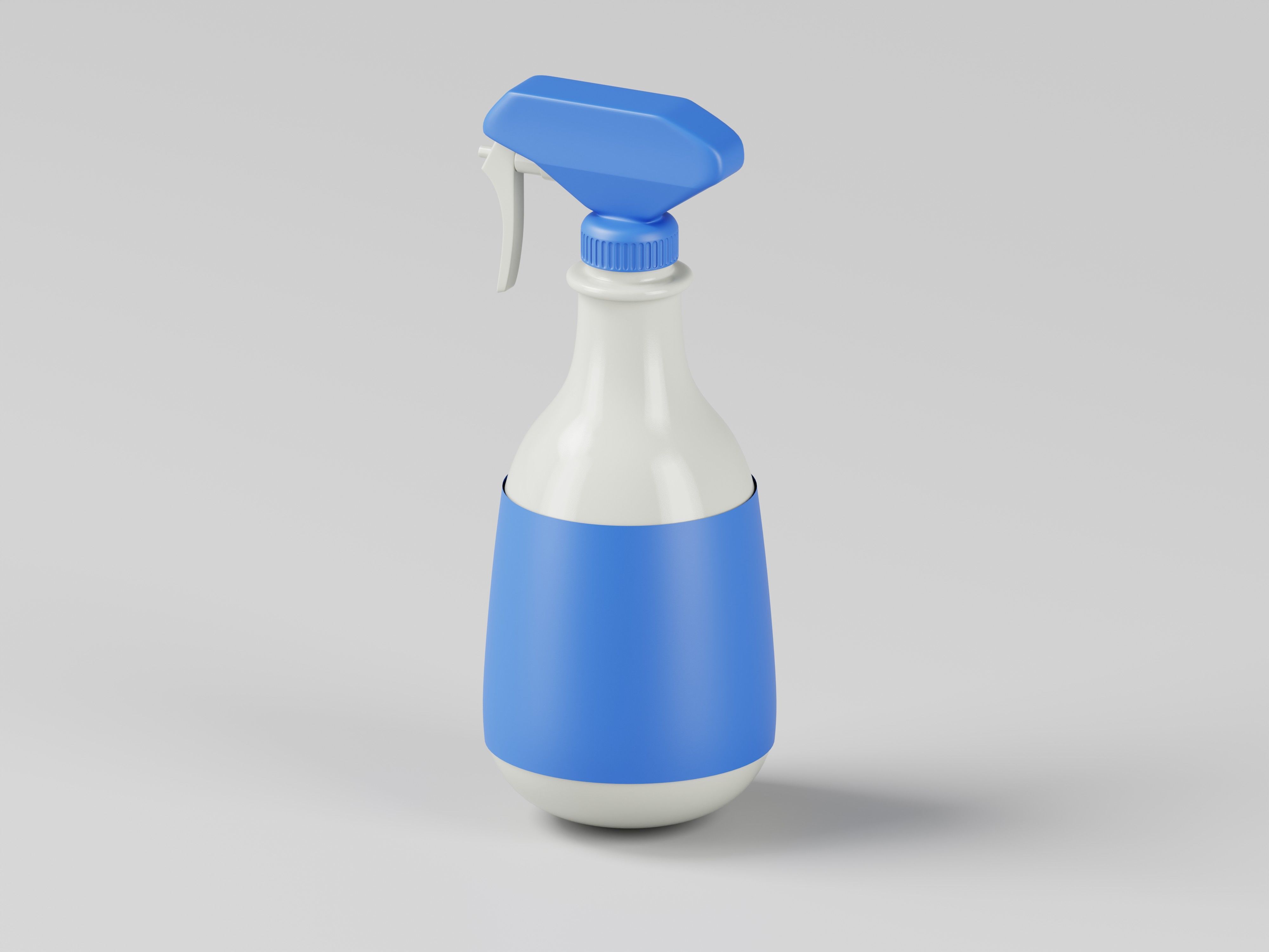 Plastic Spray Bottle 3D Model Low-poly 3D model_3