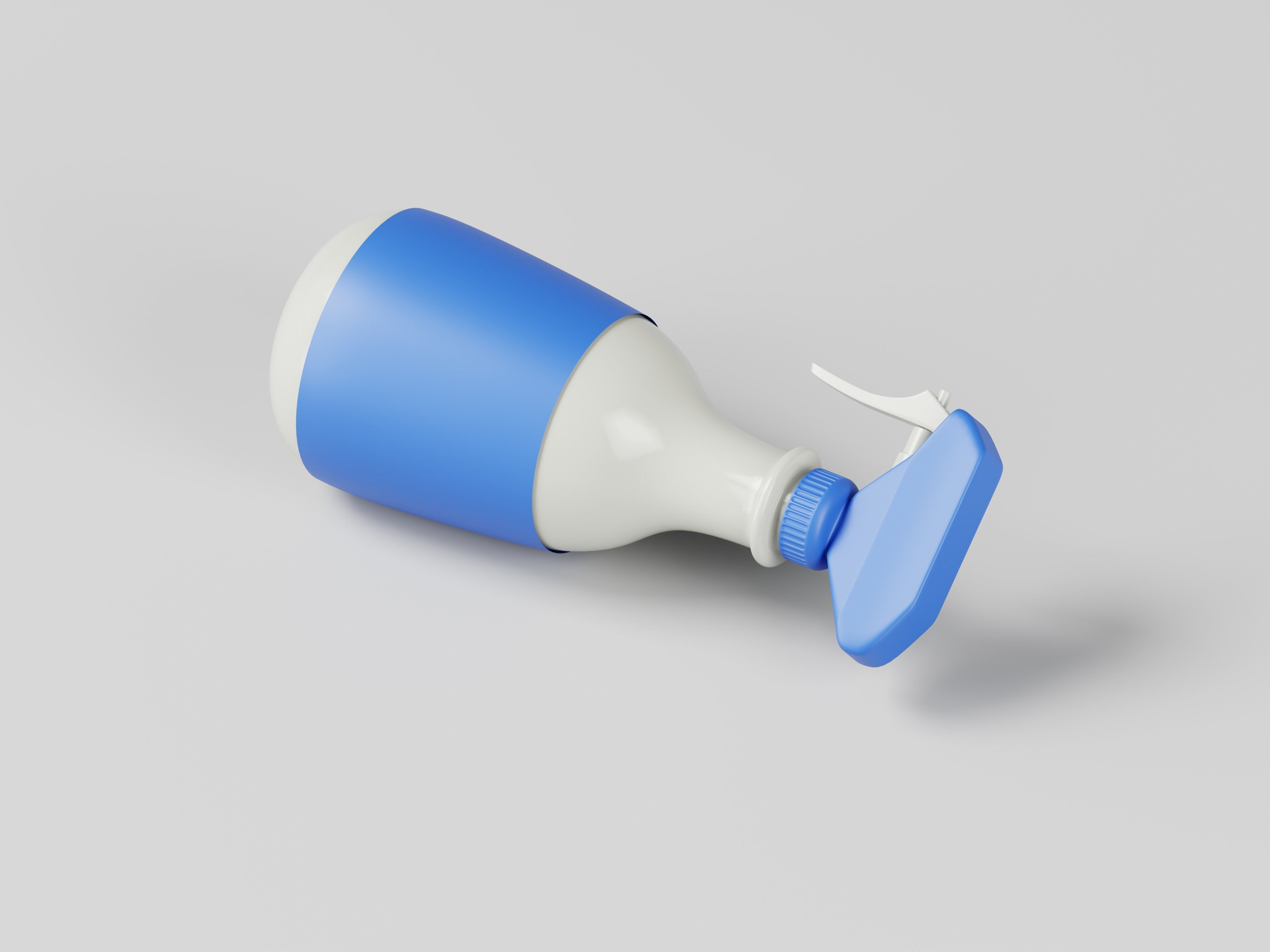 Plastic Spray Bottle 3D Model Low-poly 3D model_9