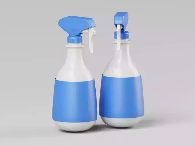 Plastic Spray Bottle 3D Model