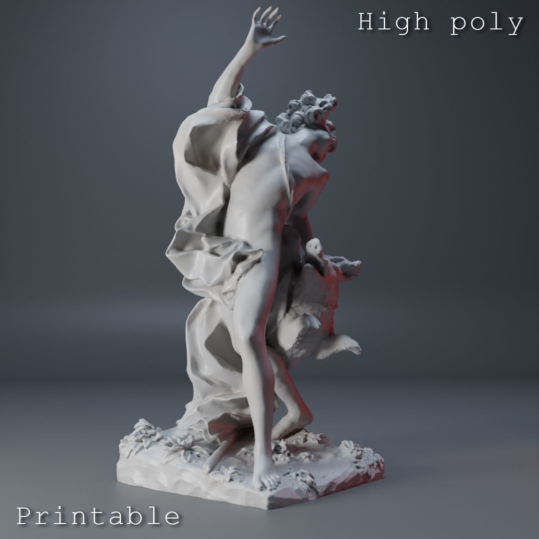 Death of Adonis Sculpture High poly Low poly Gameready Printable 3D print model_3