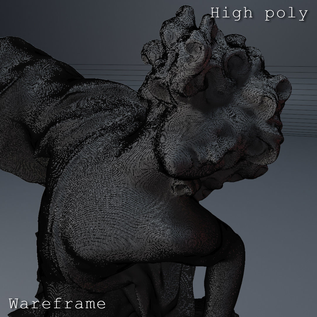 Death of Adonis Sculpture High poly Low poly Gameready Printable 3D print model_12