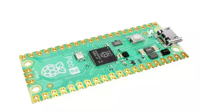 Raspberry Pi Pico 2 Low-poly 3D model