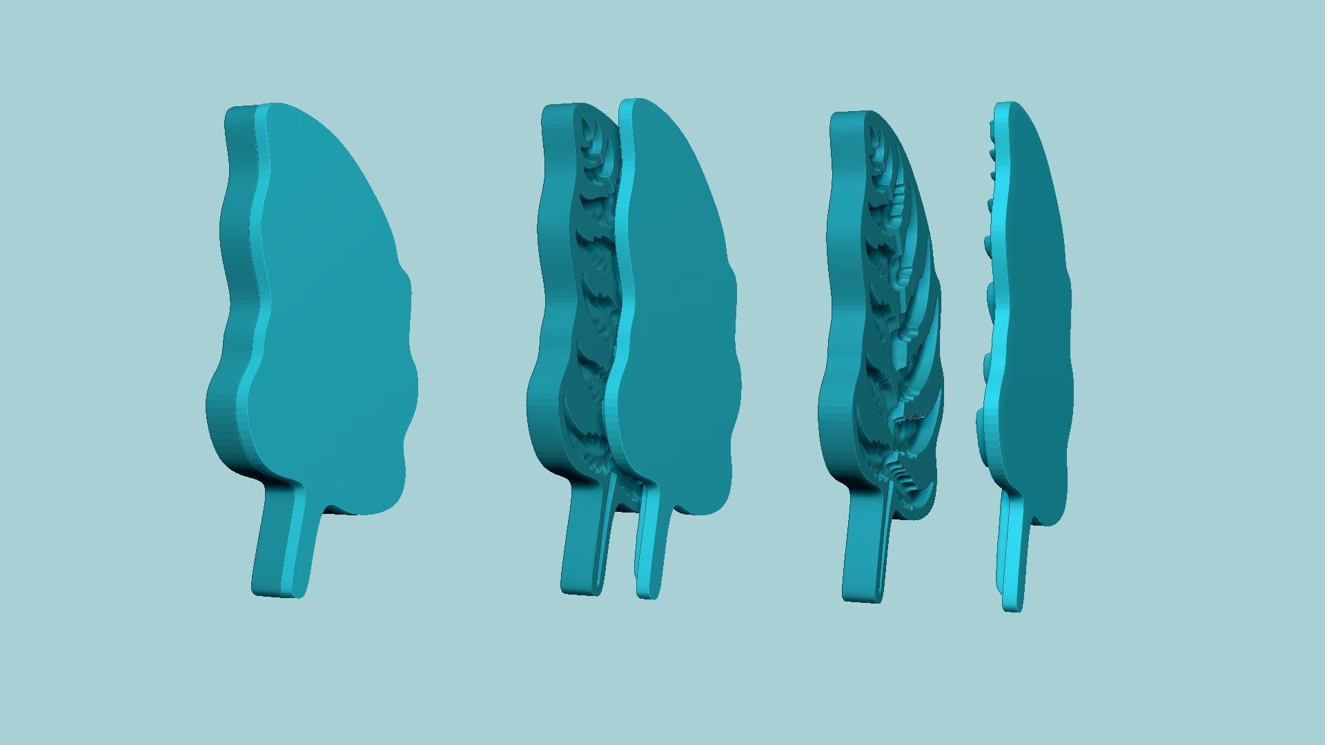 08 Fern Leaf Mould Collection - Artificial EVA Molding _33