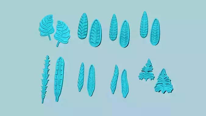 08 Fern Leaf Mould Collection - Artificial EVA Molding