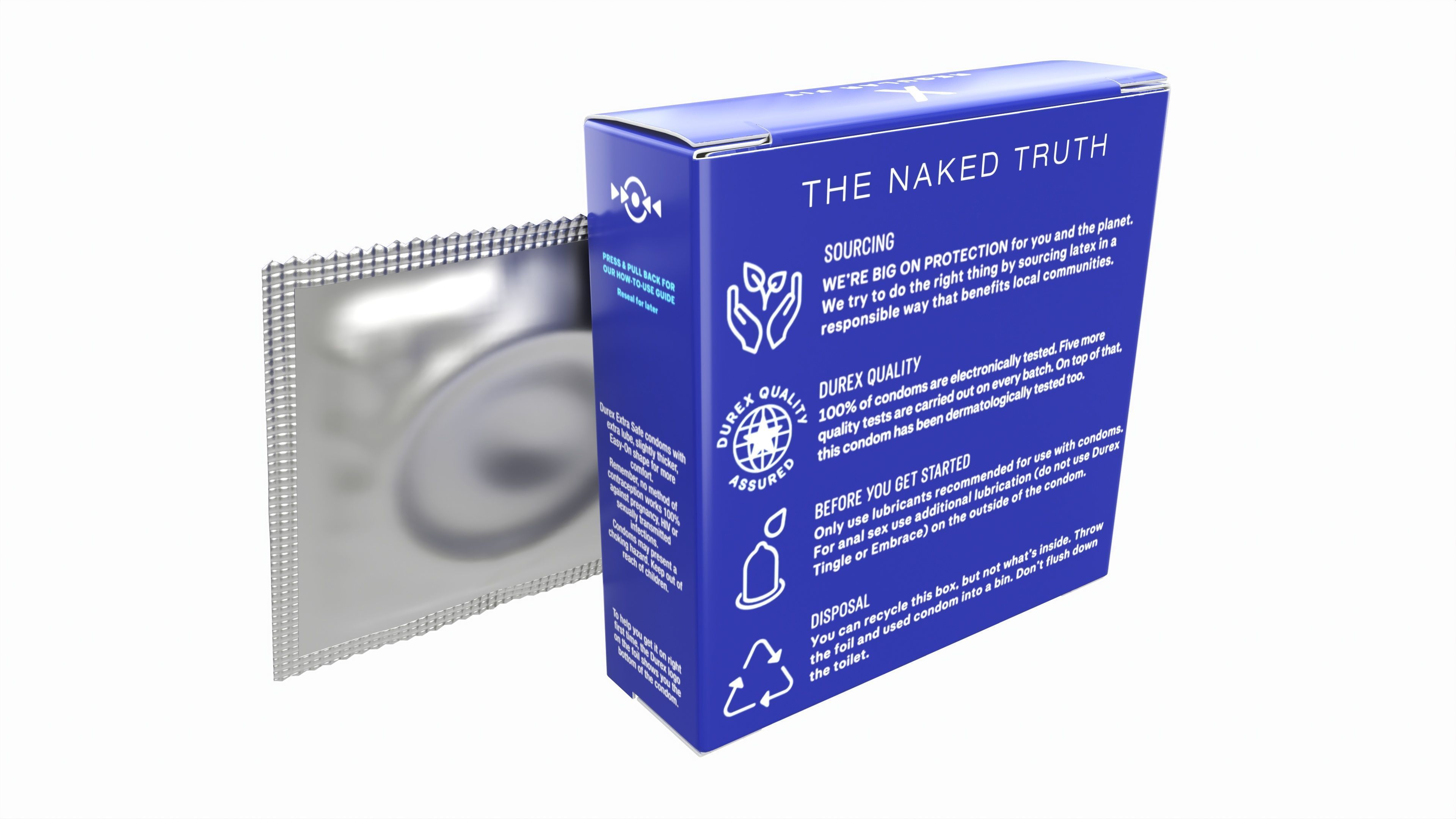 Condom small box with individual package 3D model_3