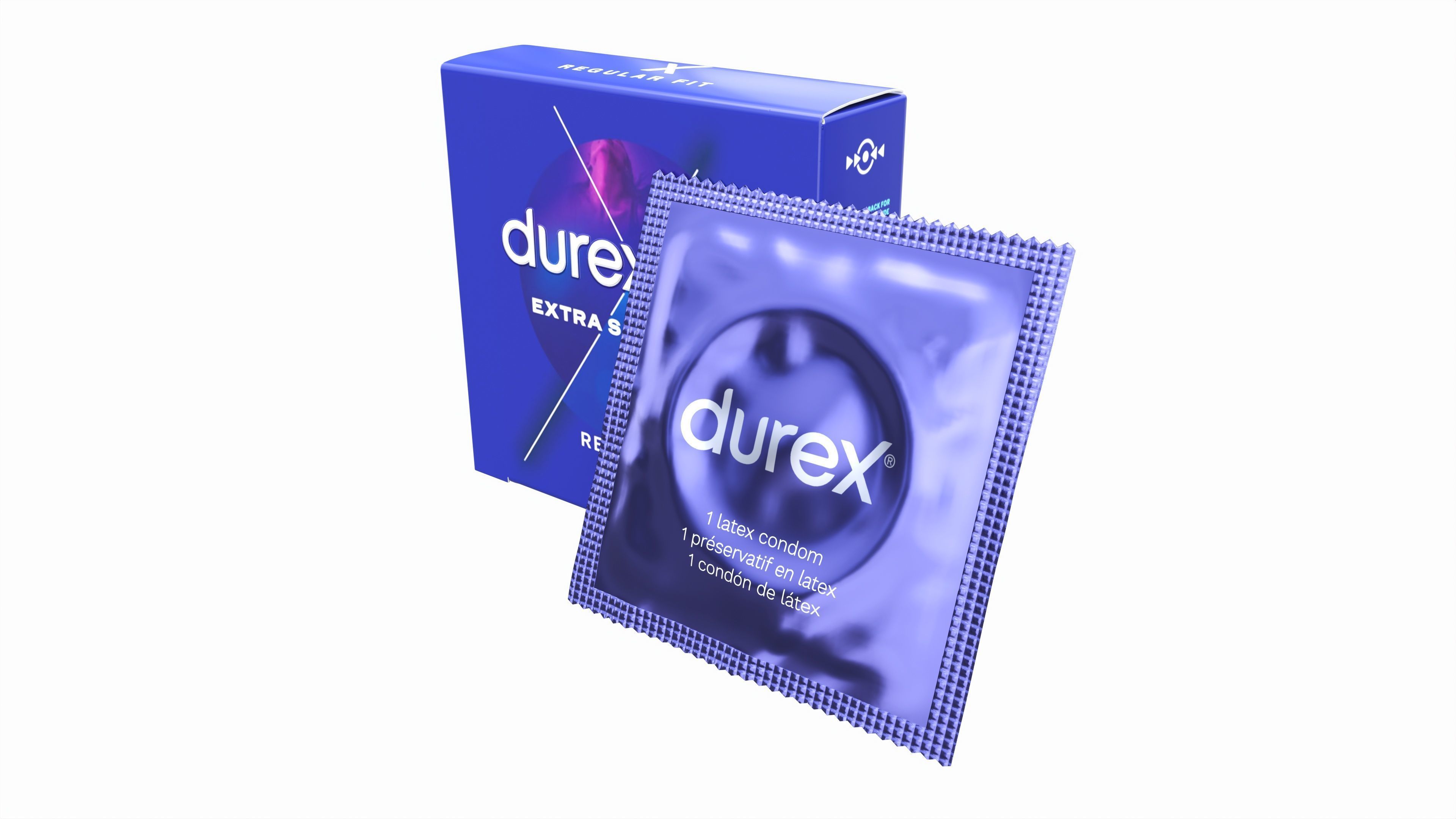 Condom small box with individual package 3D model_2