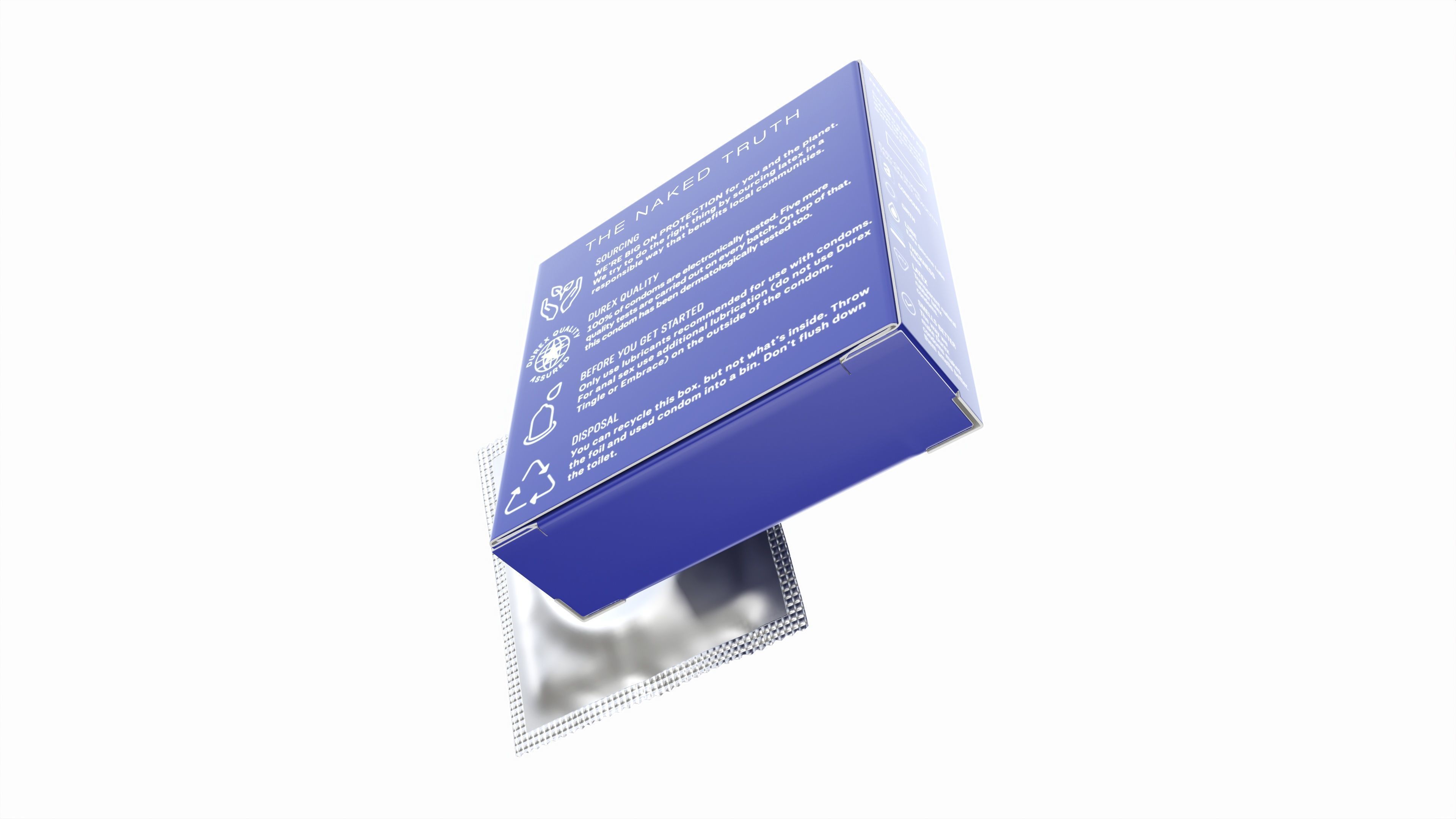 Condom small box with individual package 3D model_4
