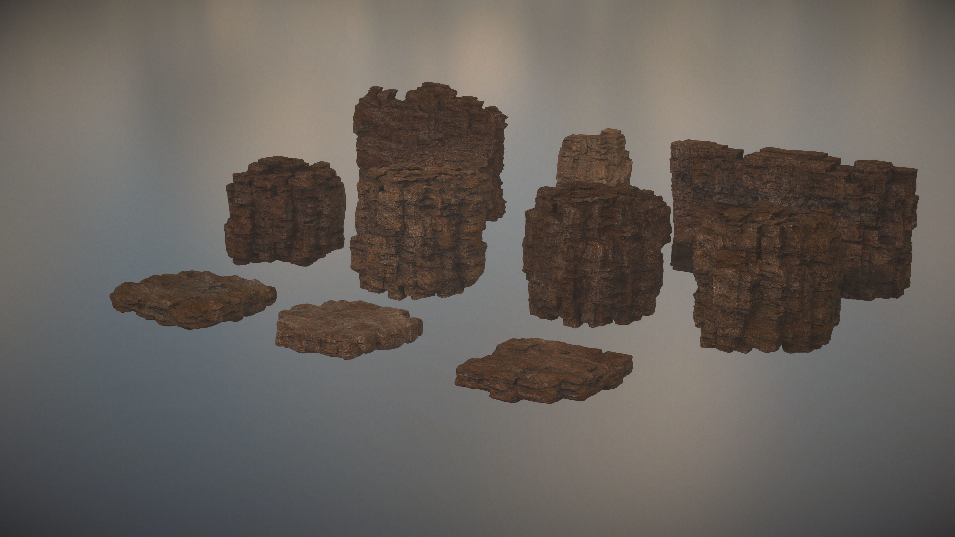Western Cliffs Low-poly 3D model_6