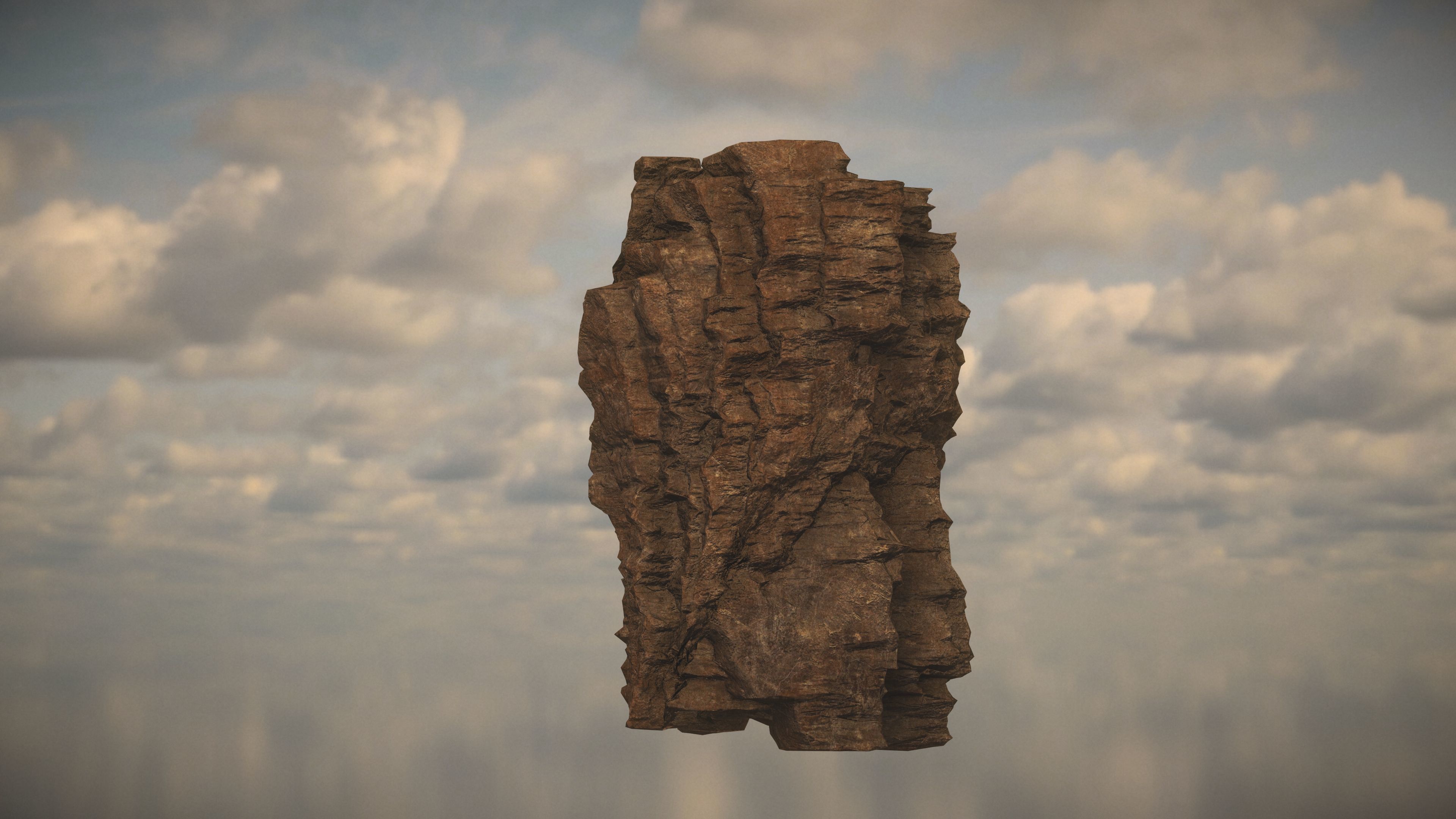 Western Cliffs Low-poly 3D model_3