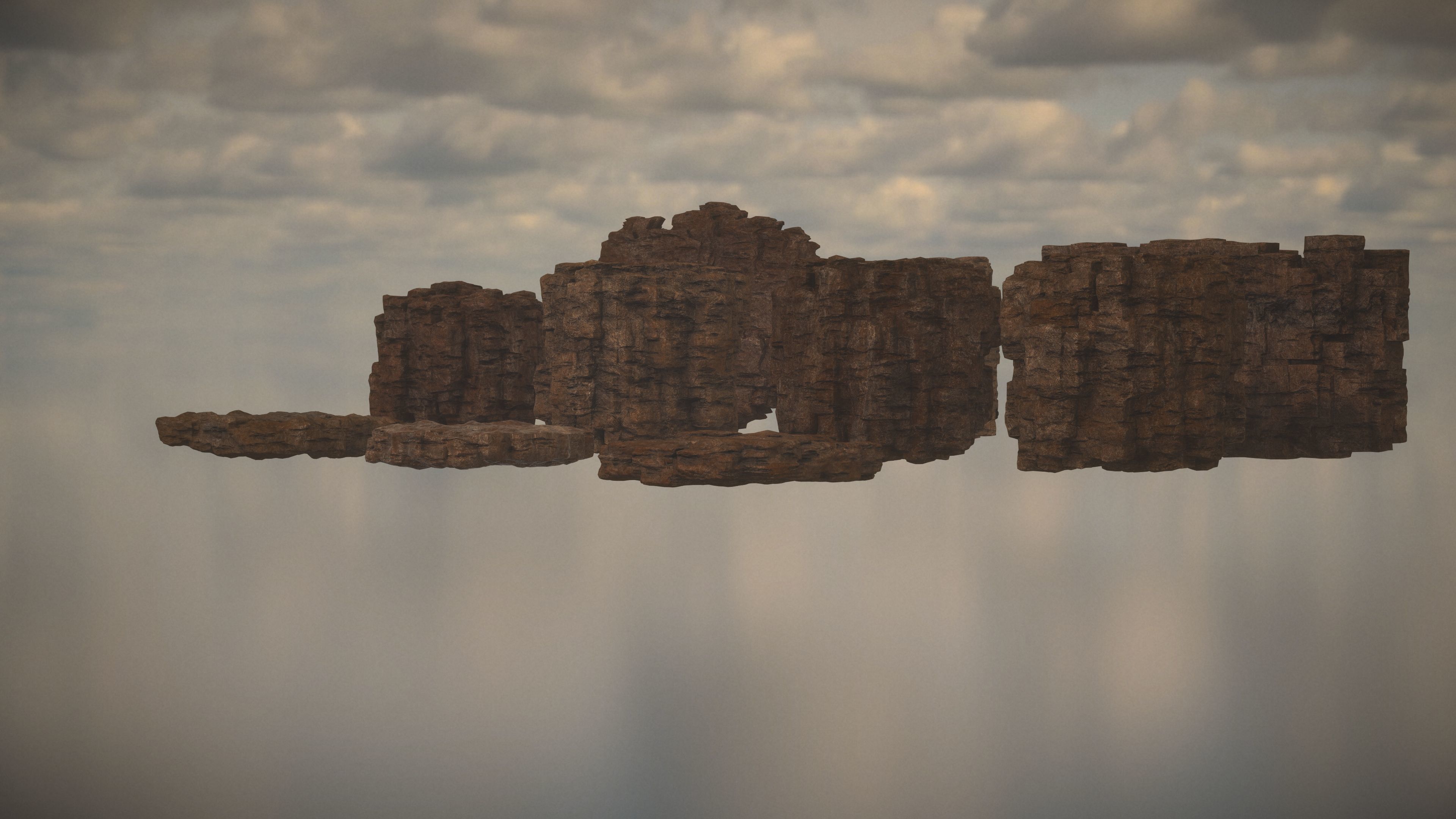 Western Cliffs Low-poly 3D model_4