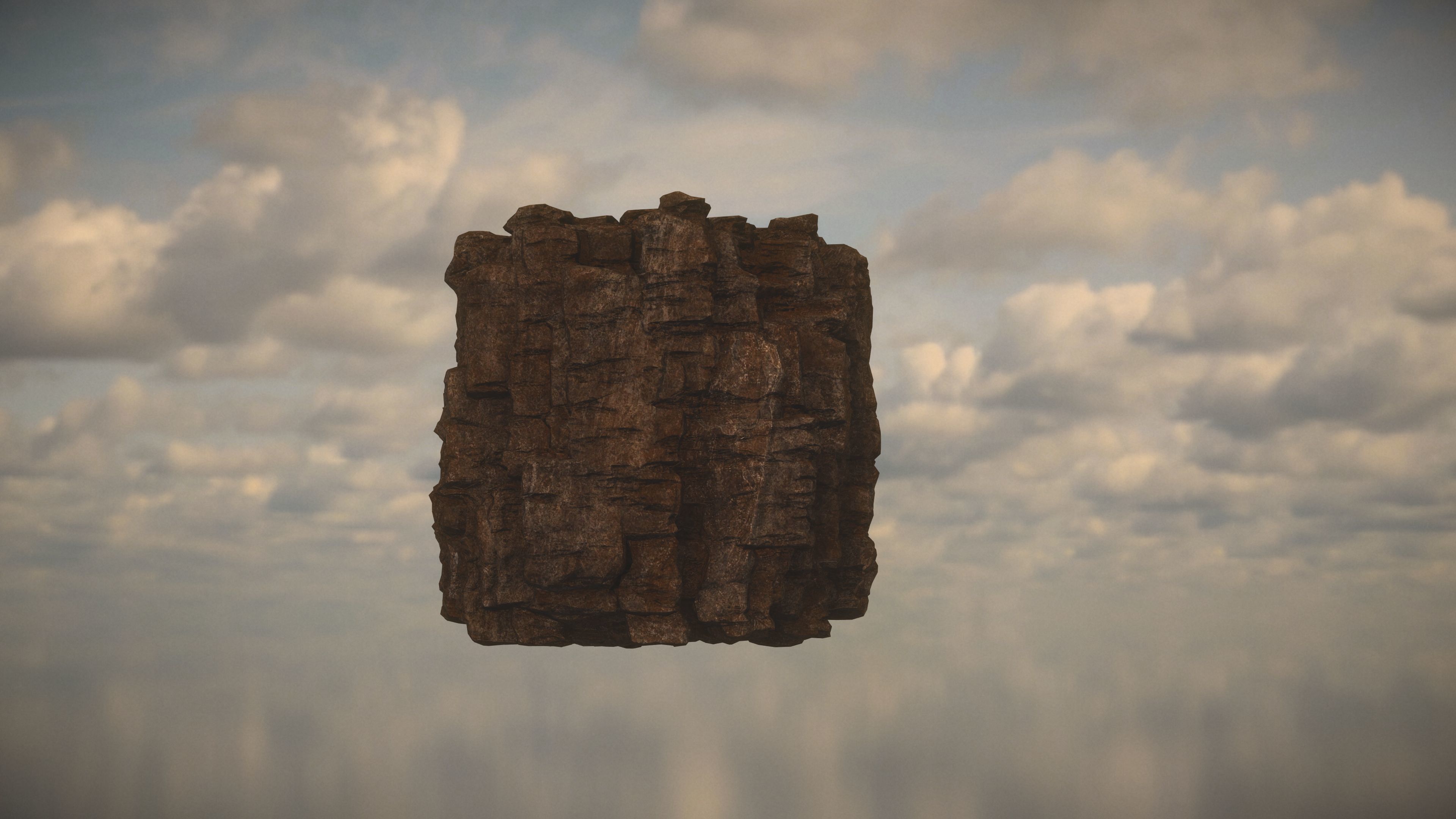 Western Cliffs Low-poly 3D model_9