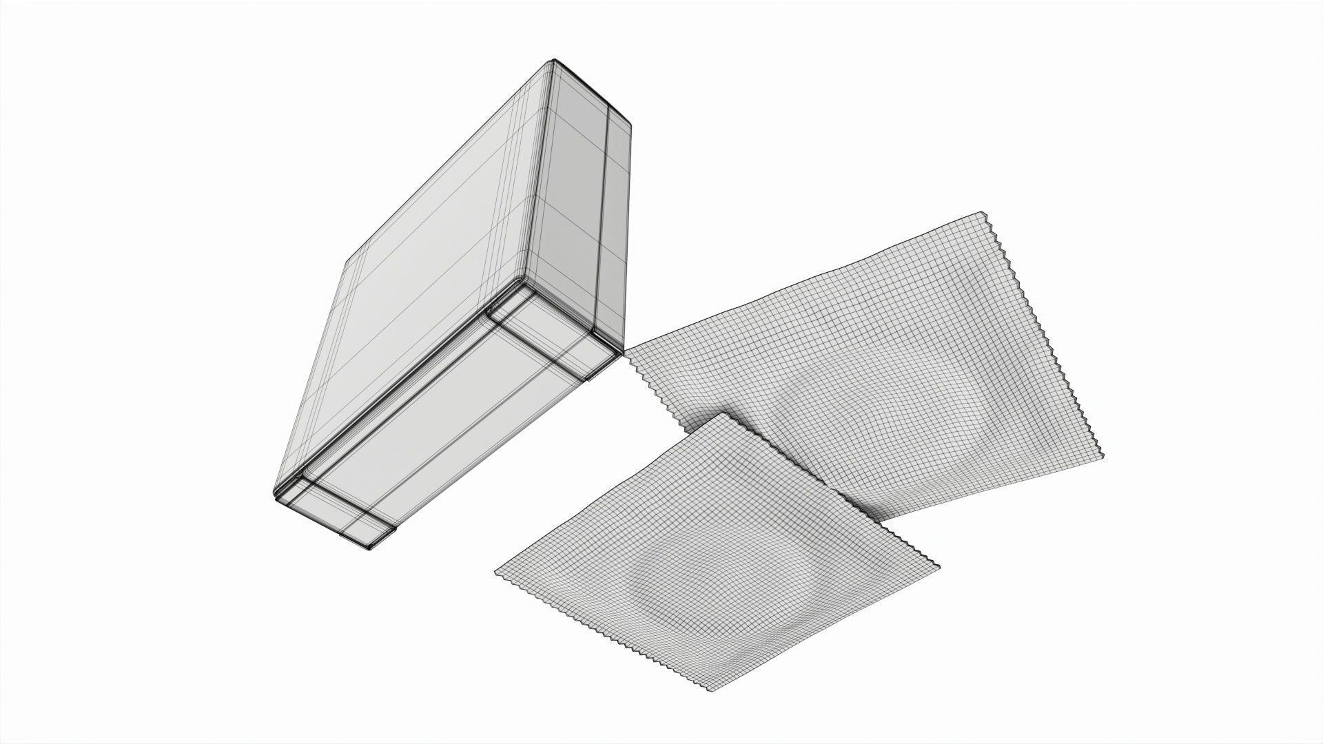 Condom small box with individual packages 3D model_7