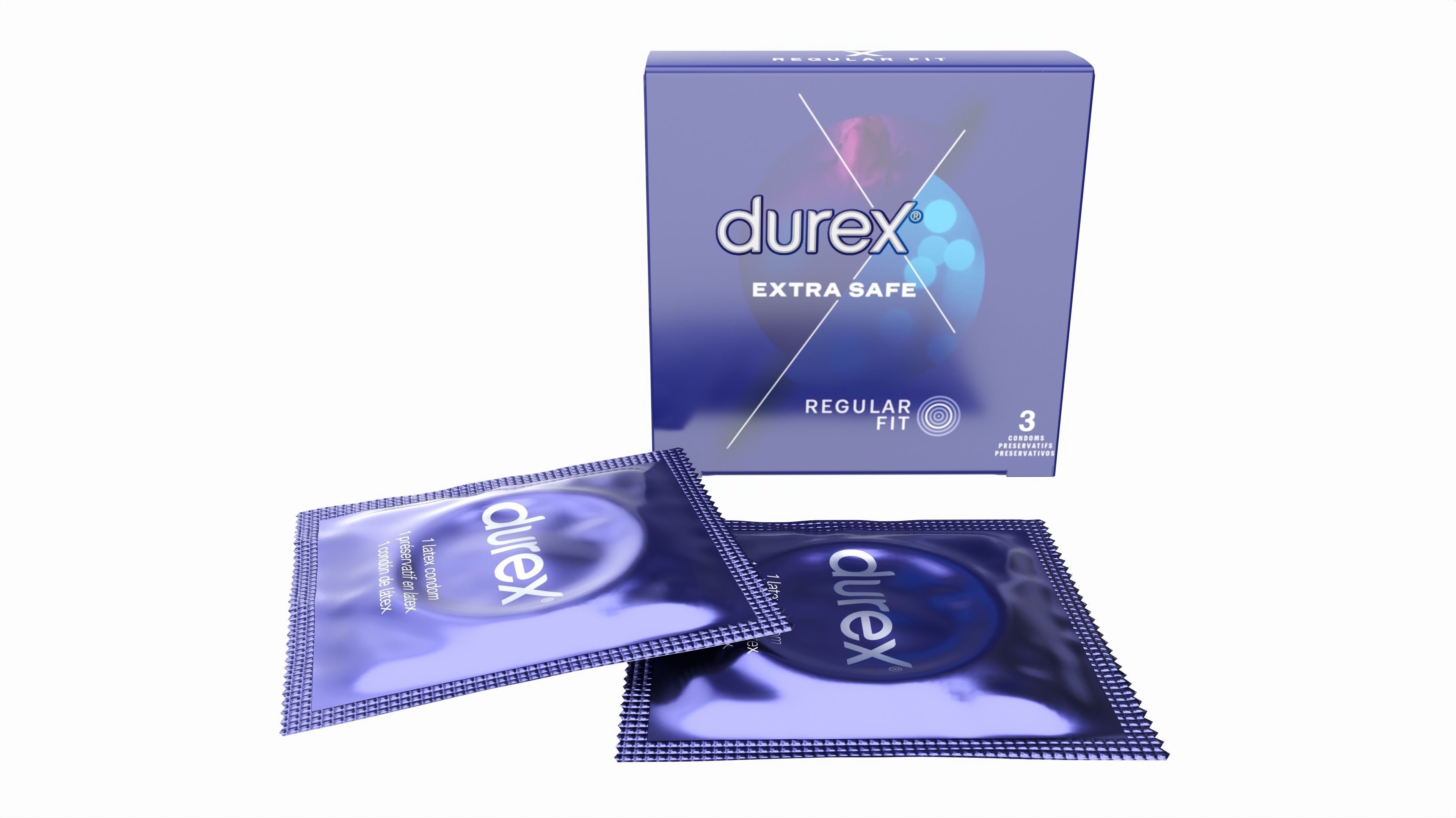 Condom small box with individual packages 3D model_1