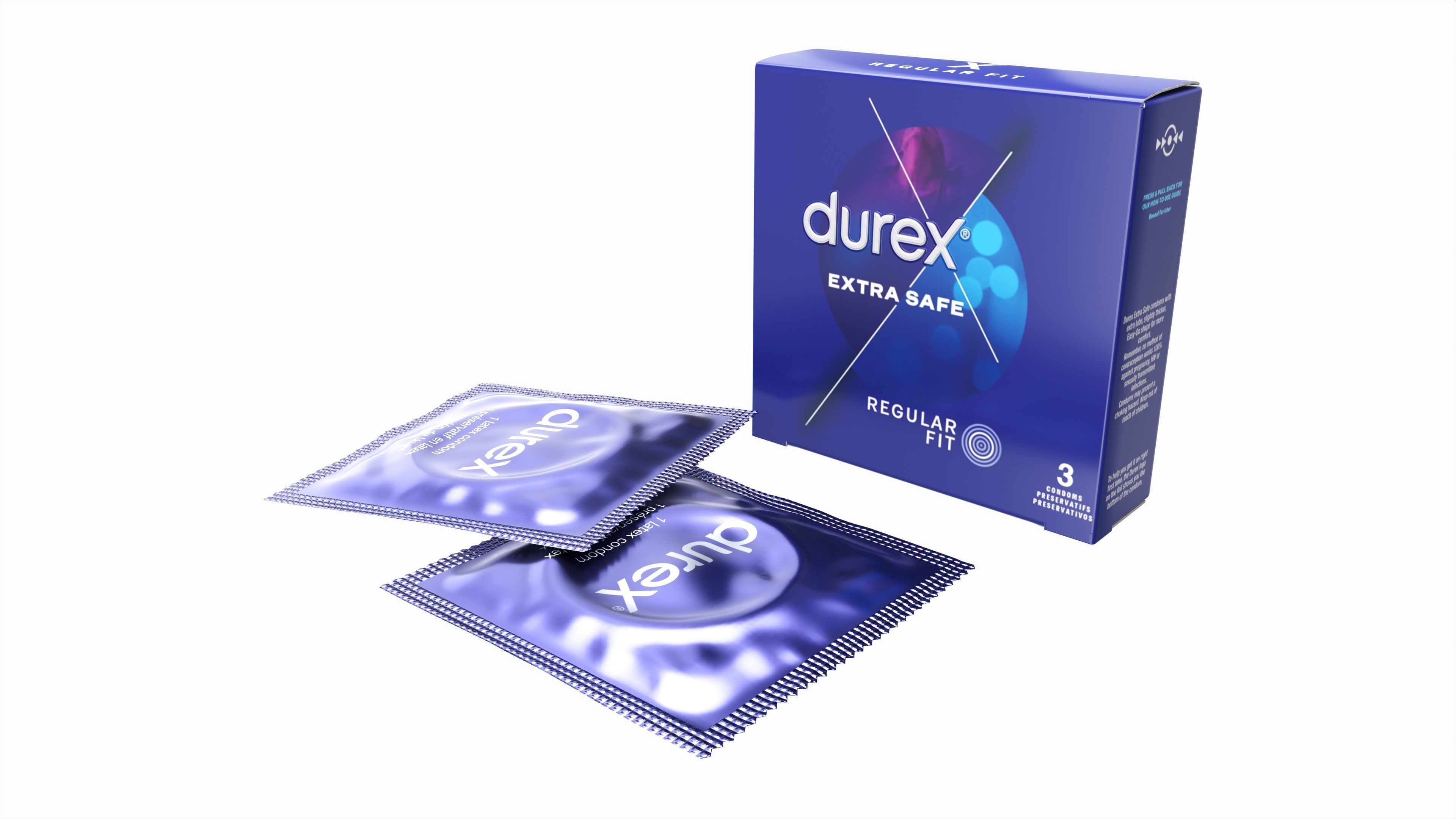 Condom small box with individual packages 3D model_2
