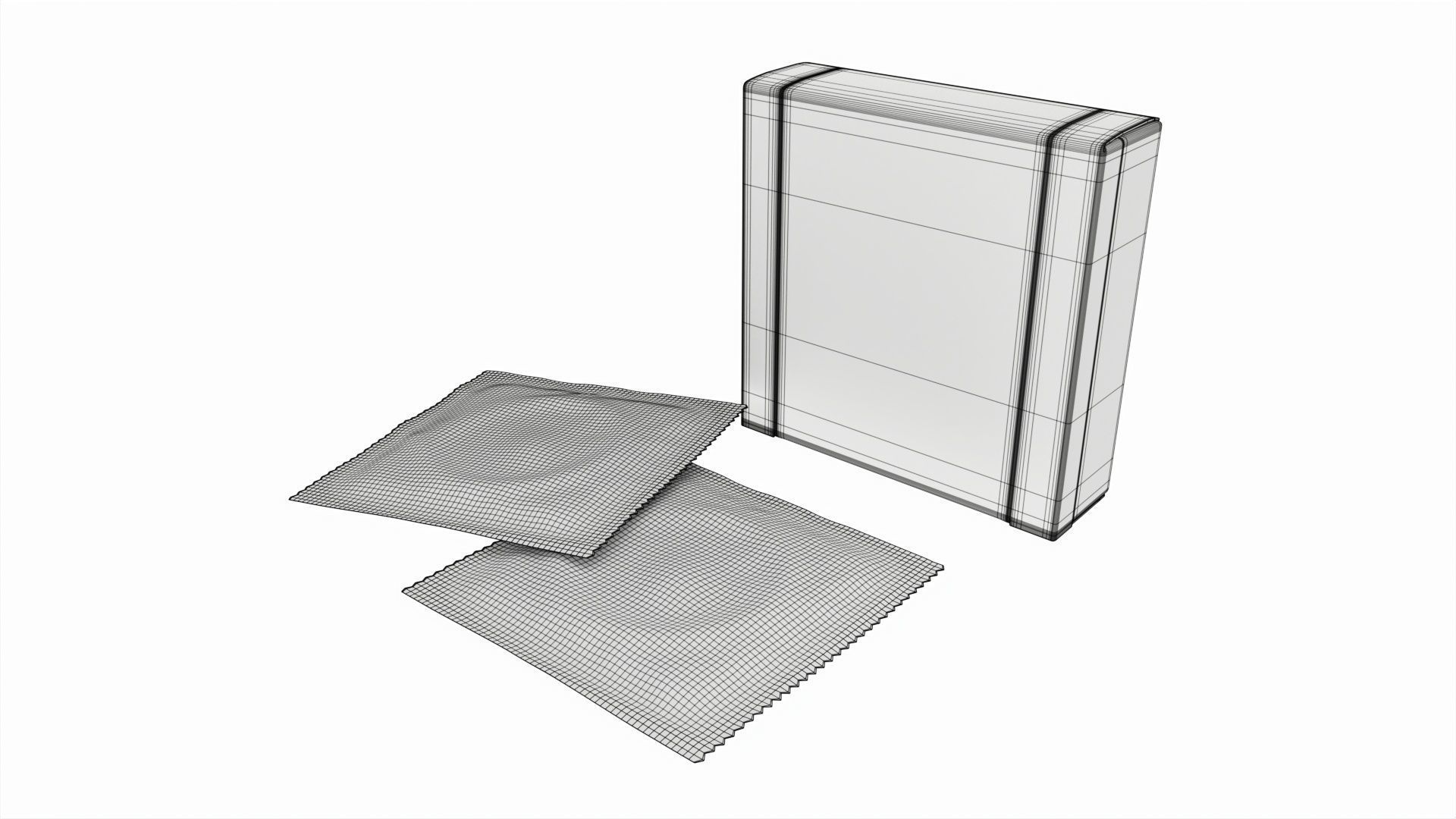 Condom small box with individual packages 3D model_6