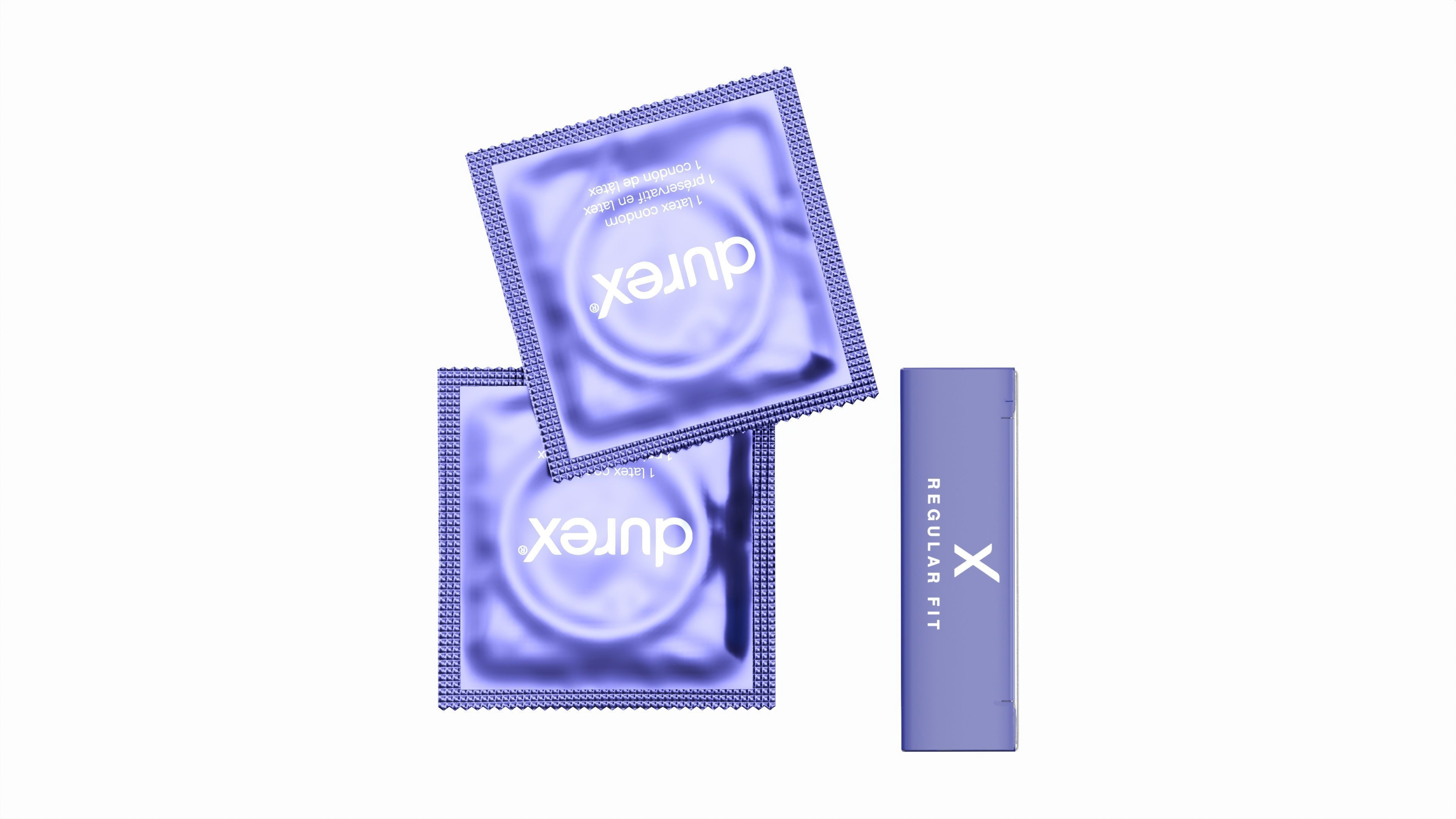 Condom small box with individual packages 3D model_5