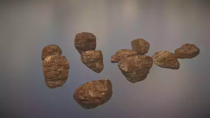 Western Stones Low-poly 3D model