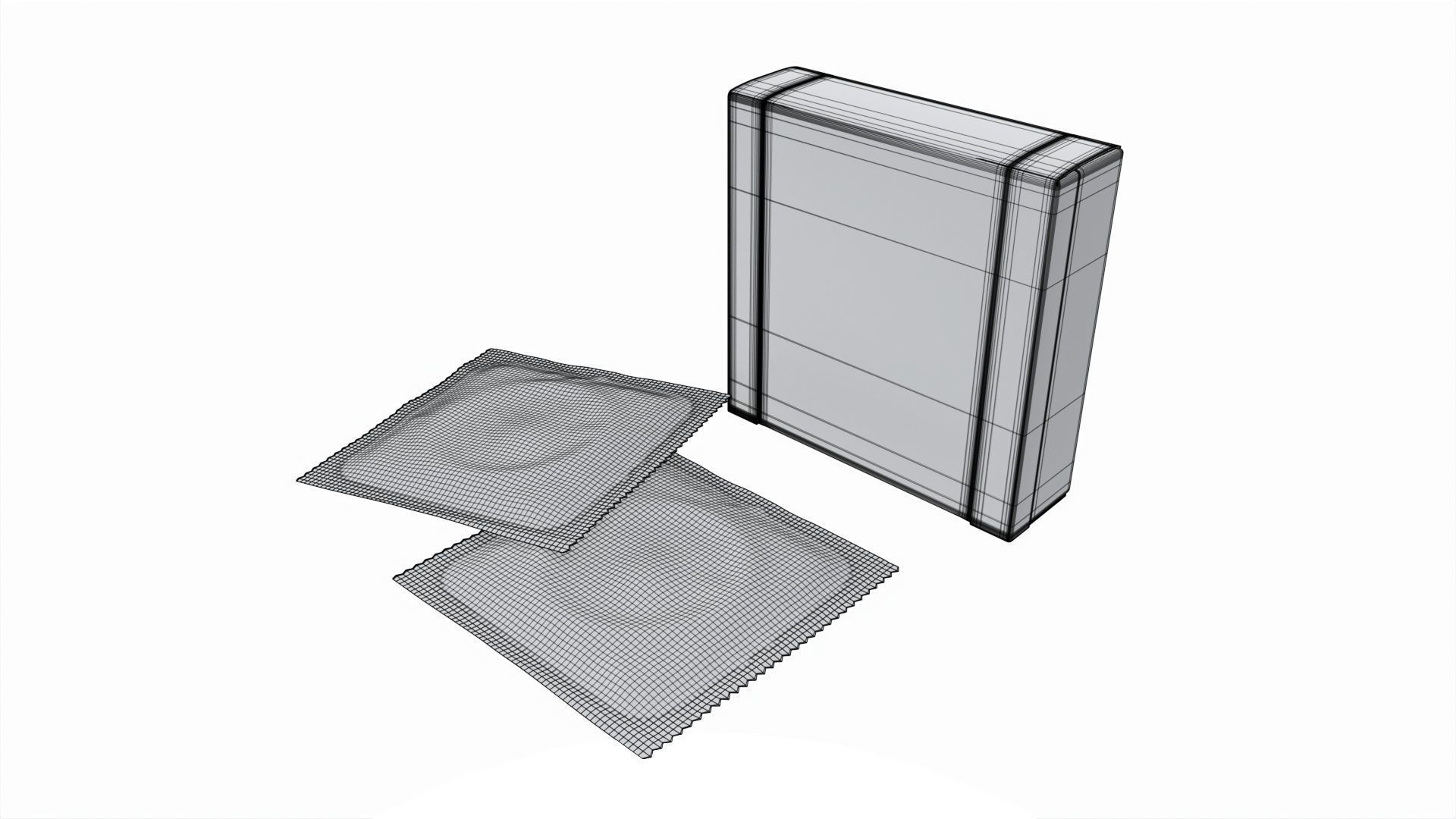 Condom small box with packages 02 3D model_7