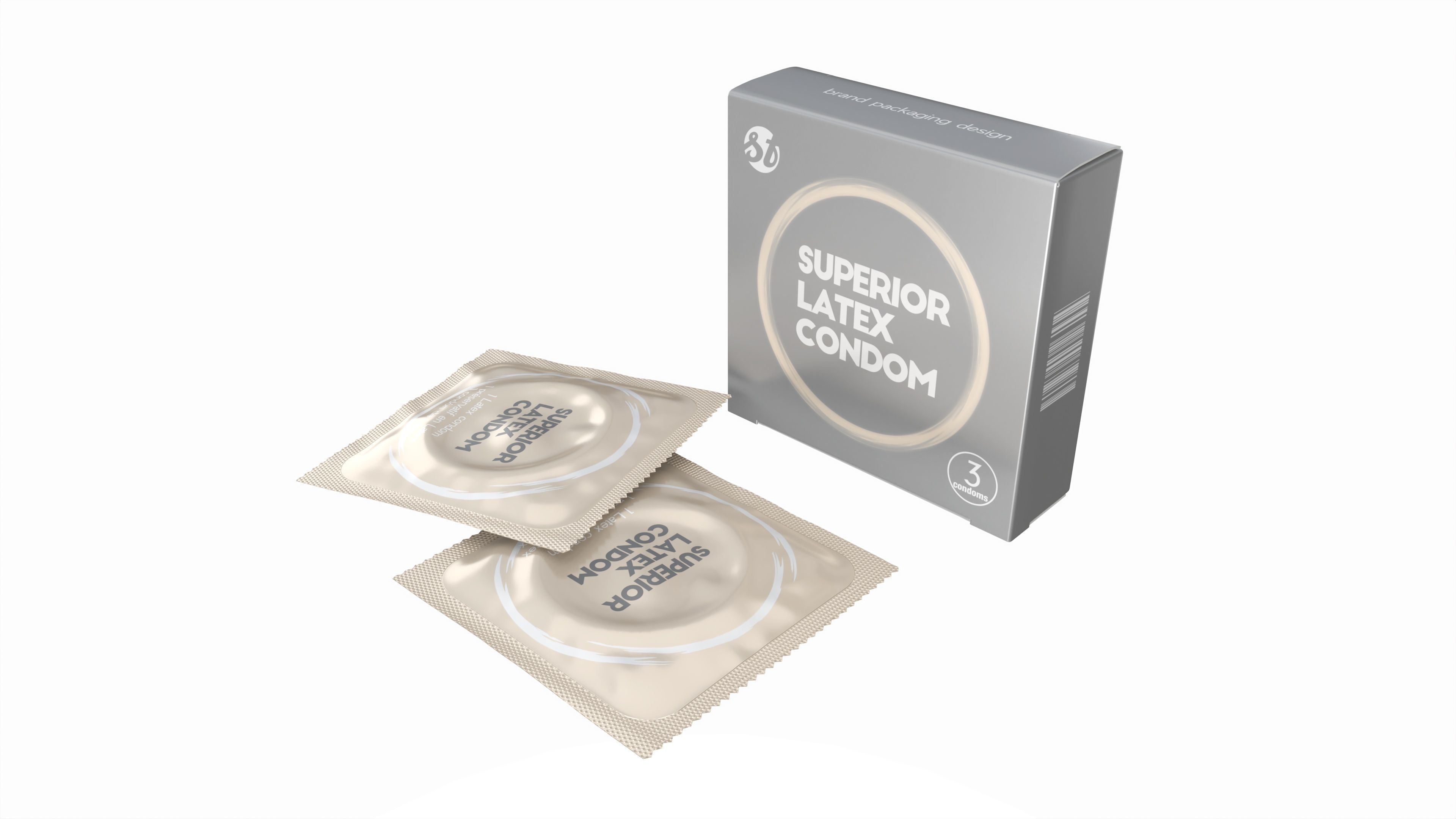 Condom small box with packages 02 3D model_2