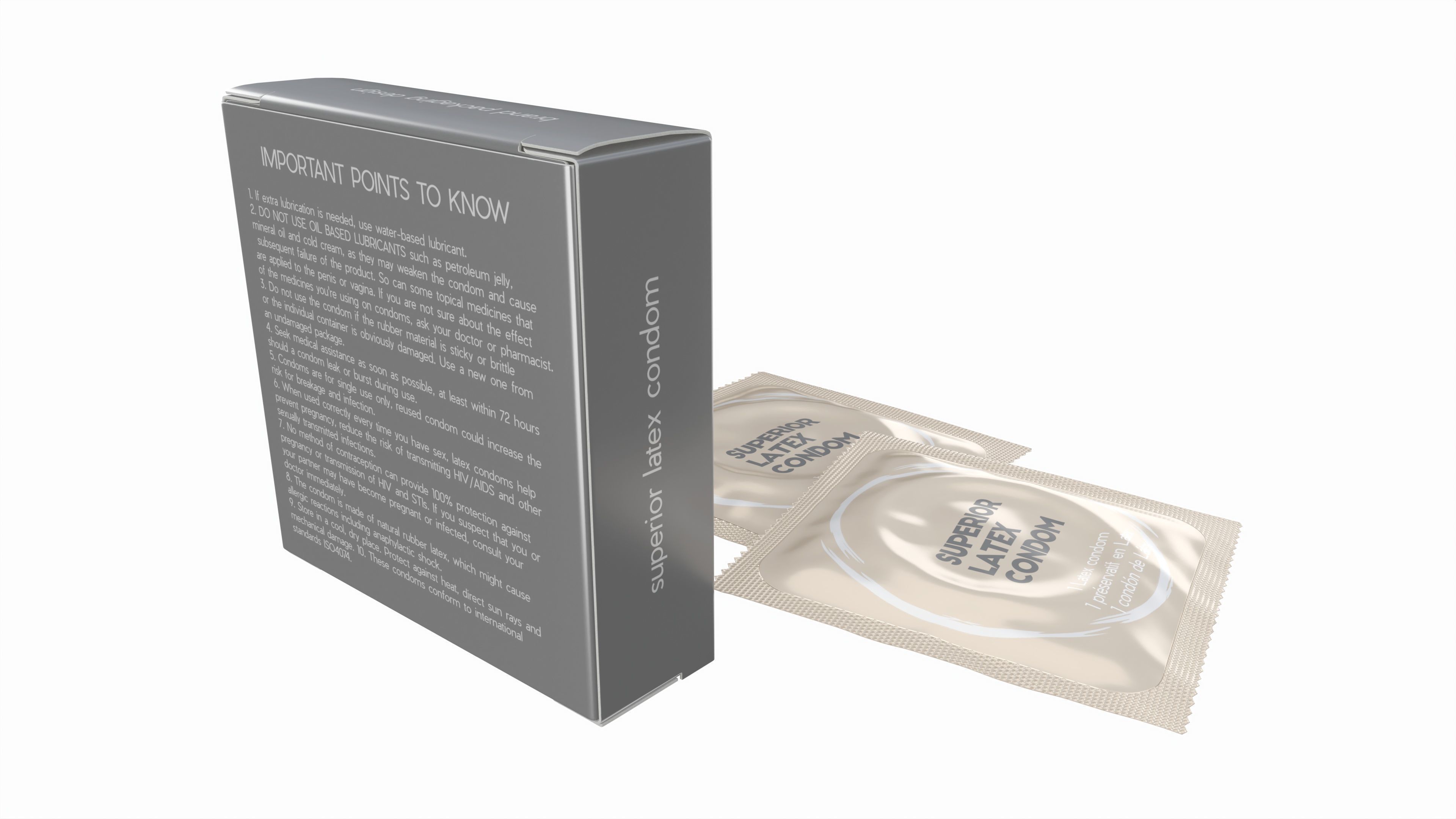 Condom small box with packages 02 3D model_3