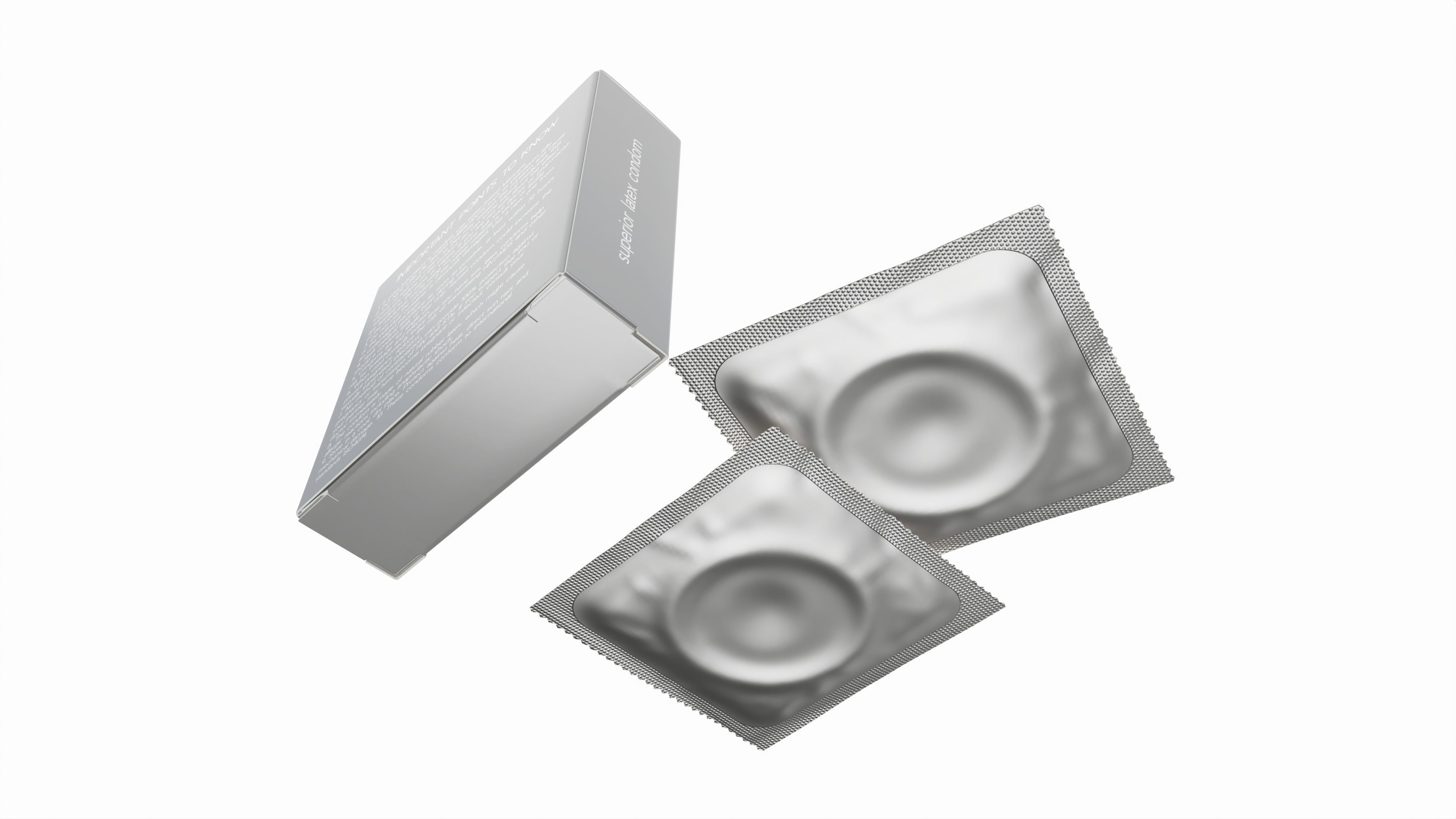 Condom small box with packages 02 3D model_4
