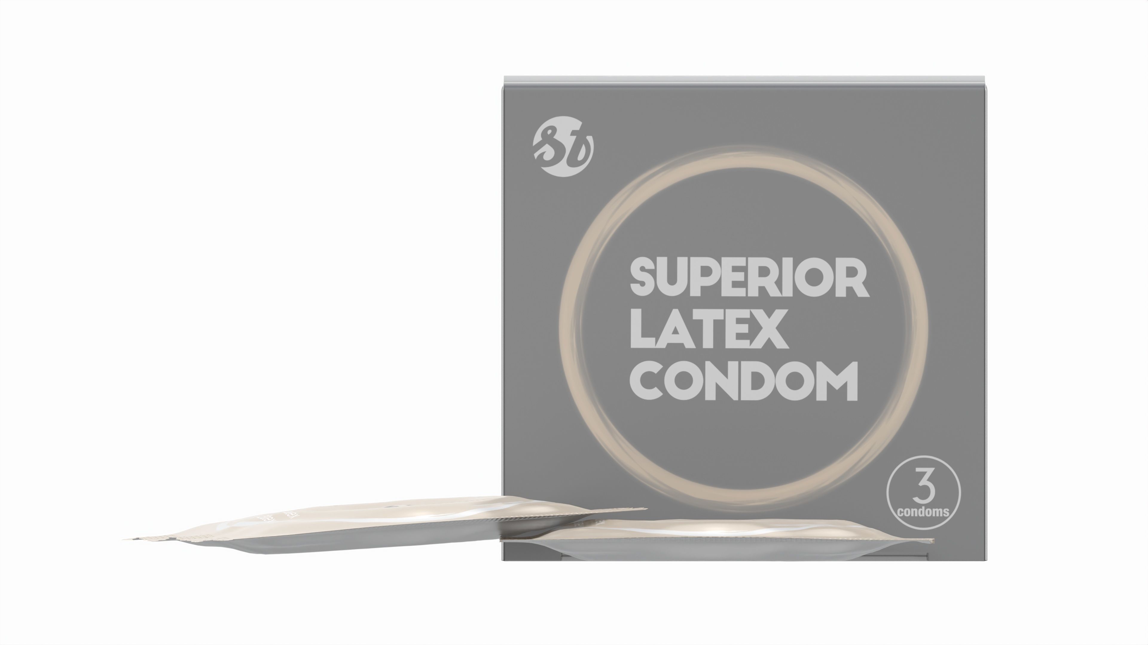 Condom small box with packages 02 3D model_5