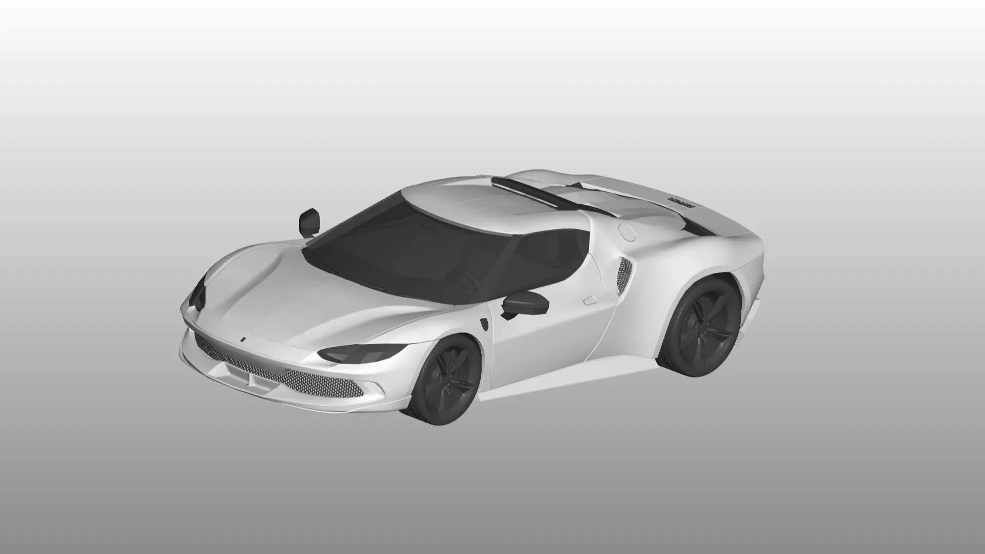 Ferrari 296  3D model_0