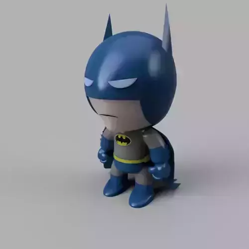 DC Comics Mini Batman Blue and Gray Suit Bruce Wayne 3D model