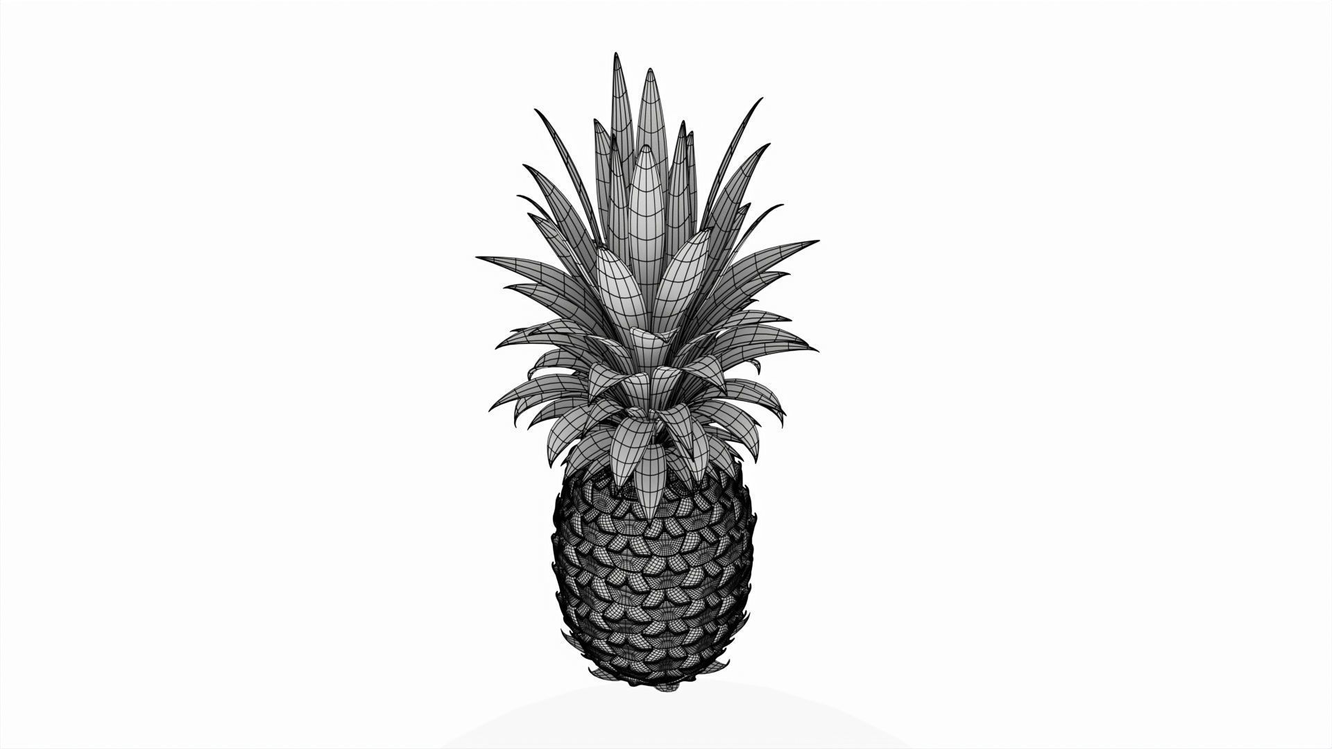Gold pineapple 3D model_5