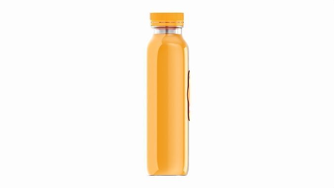 Juice bottle set mockup 3D model 6