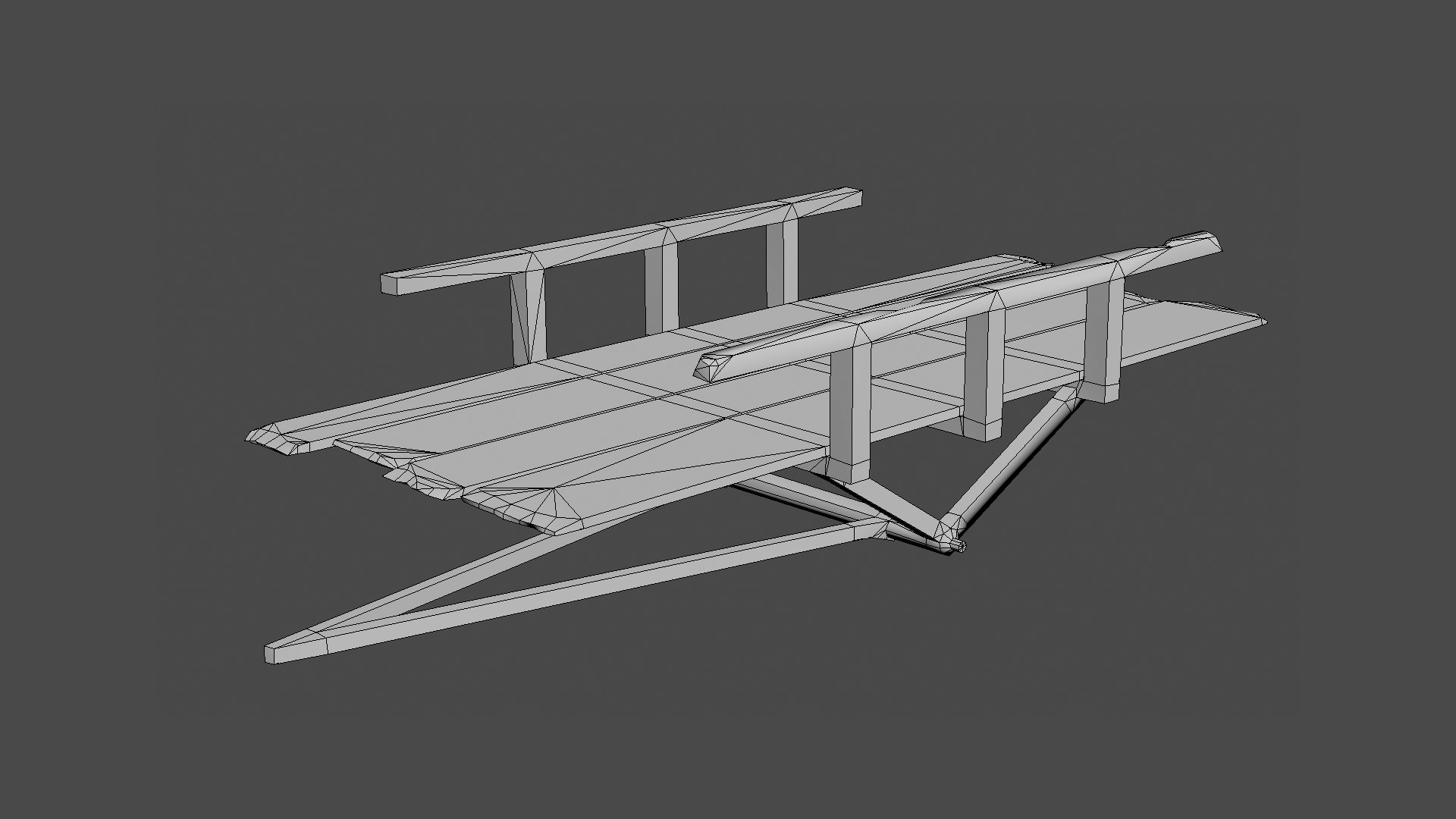 Western Wagon Low-poly 3D model_7