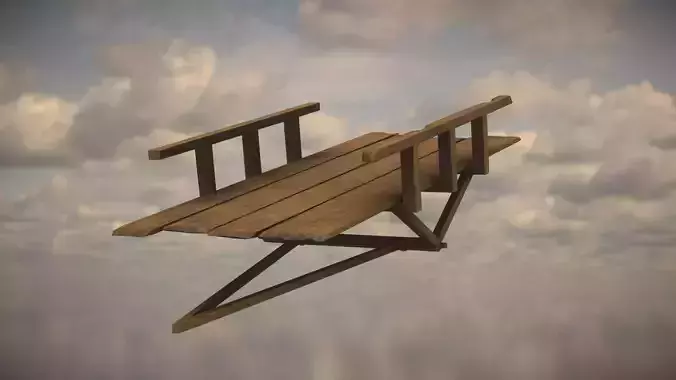 Western Wagon Low-poly 3D model