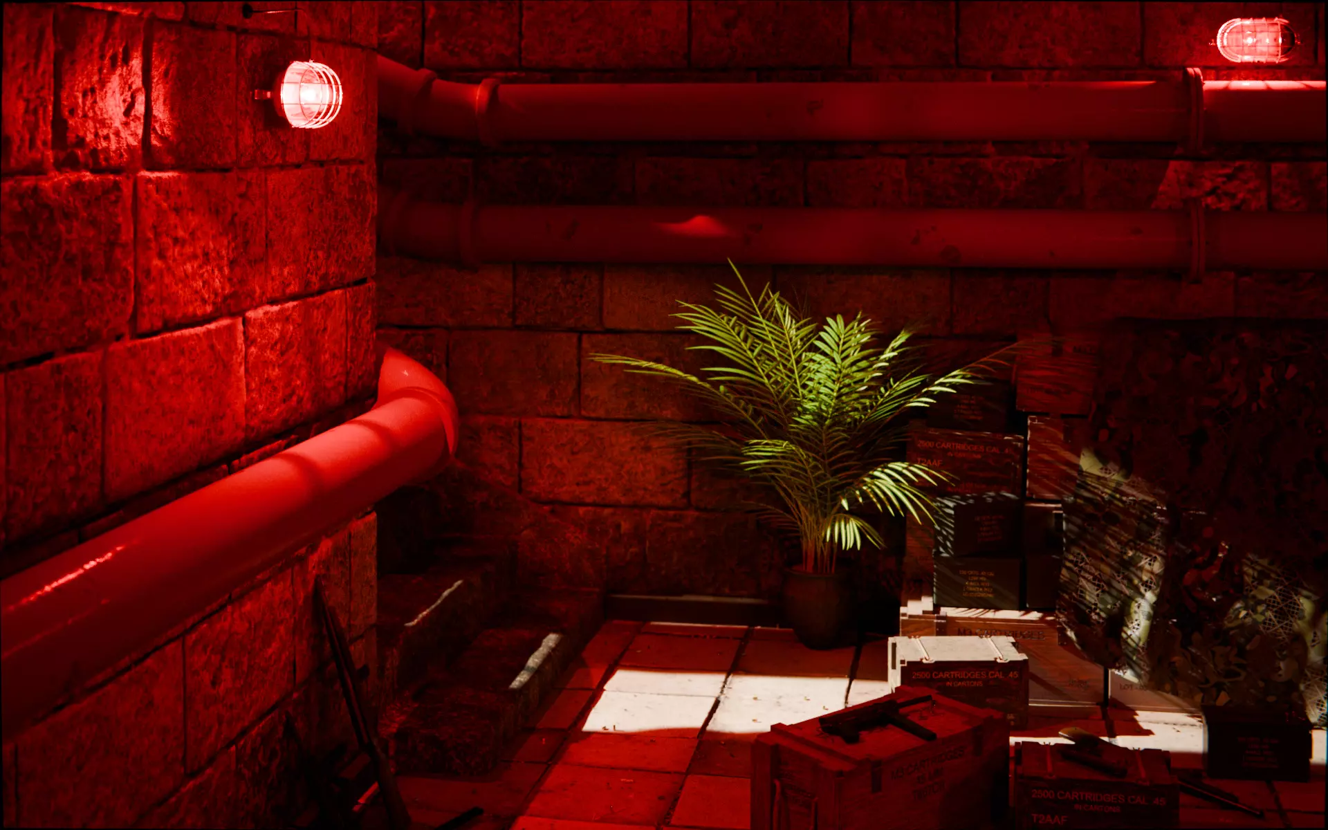 Underground Bunker 3d Scene 3D model_0