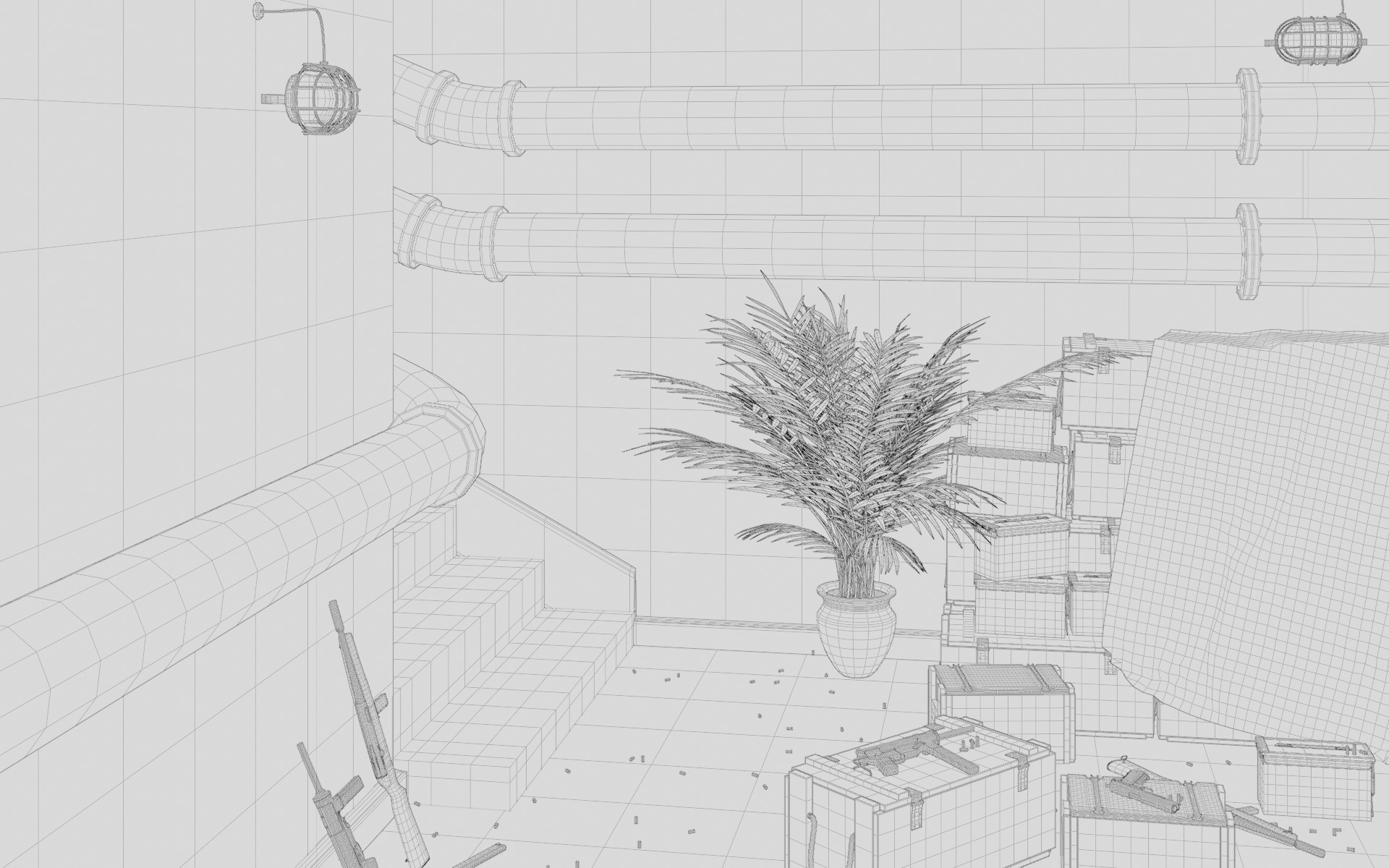 Underground Bunker 3d Scene 3D model_12