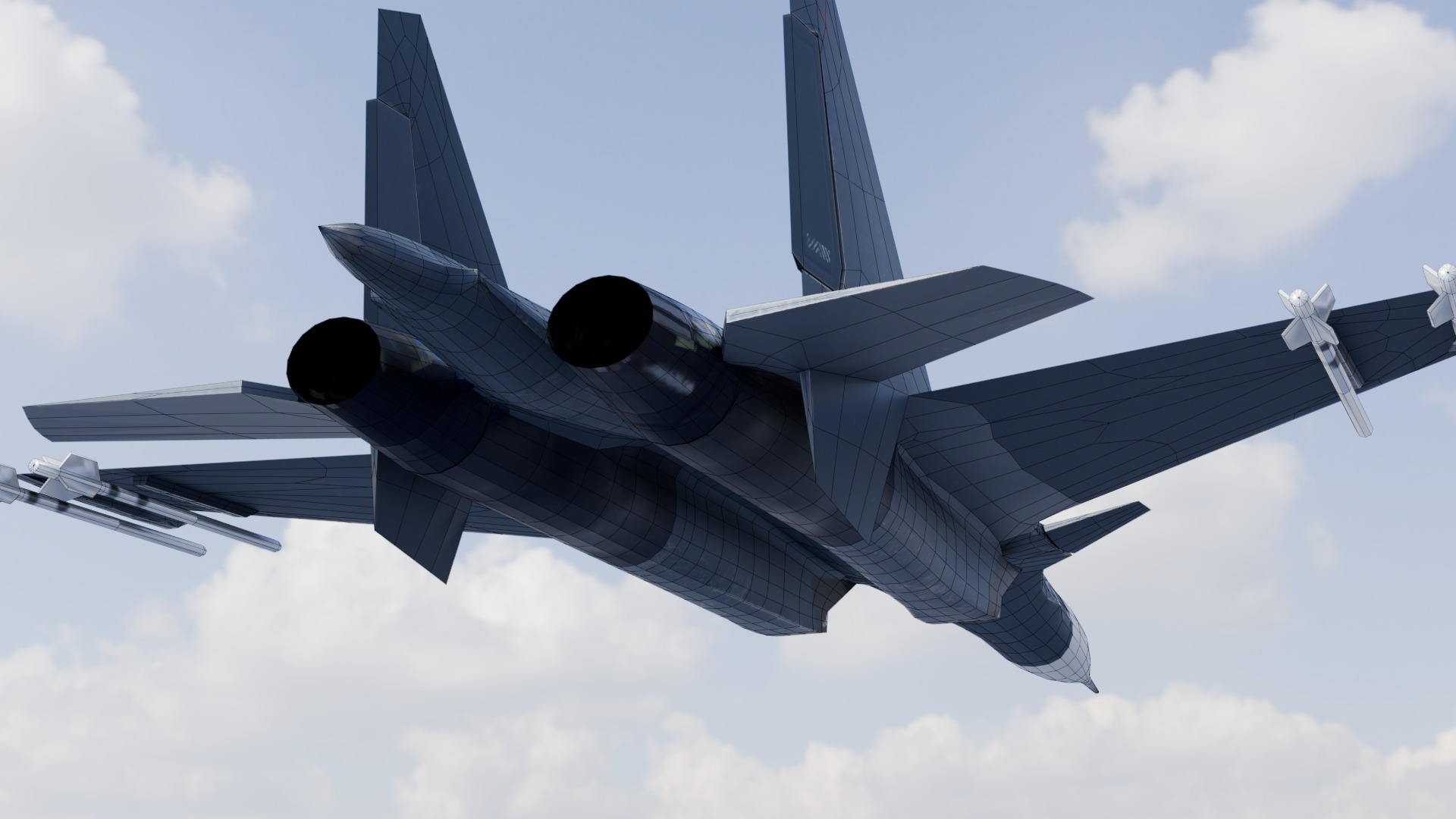 SUkhoi -30 mk Low-poly 3D model_6