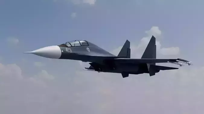 SUkhoi -30 mk Low-poly 3D model