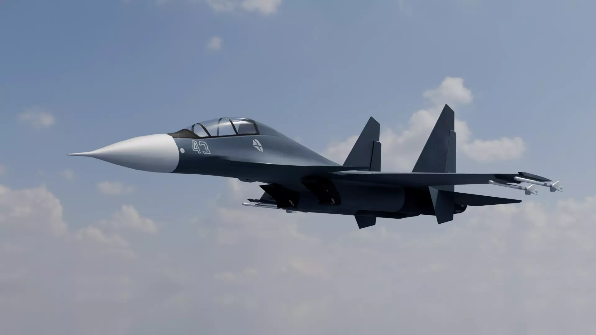 SUkhoi -30 mk Low-poly 3D model_0