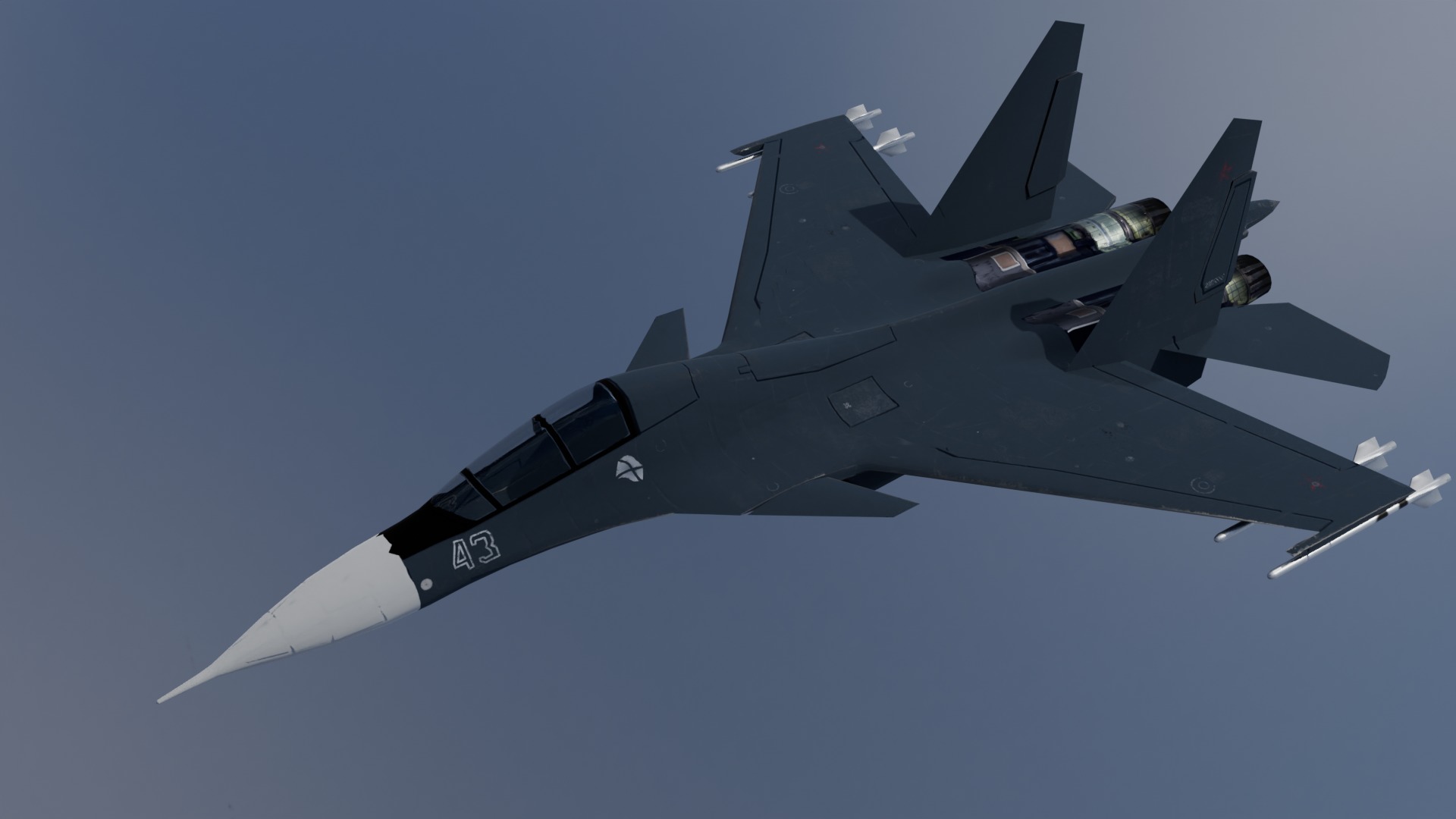 SUkhoi -30 mk Low-poly 3D model_8
