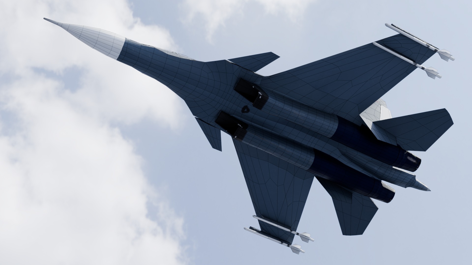 SUkhoi -30 mk Low-poly 3D model_5
