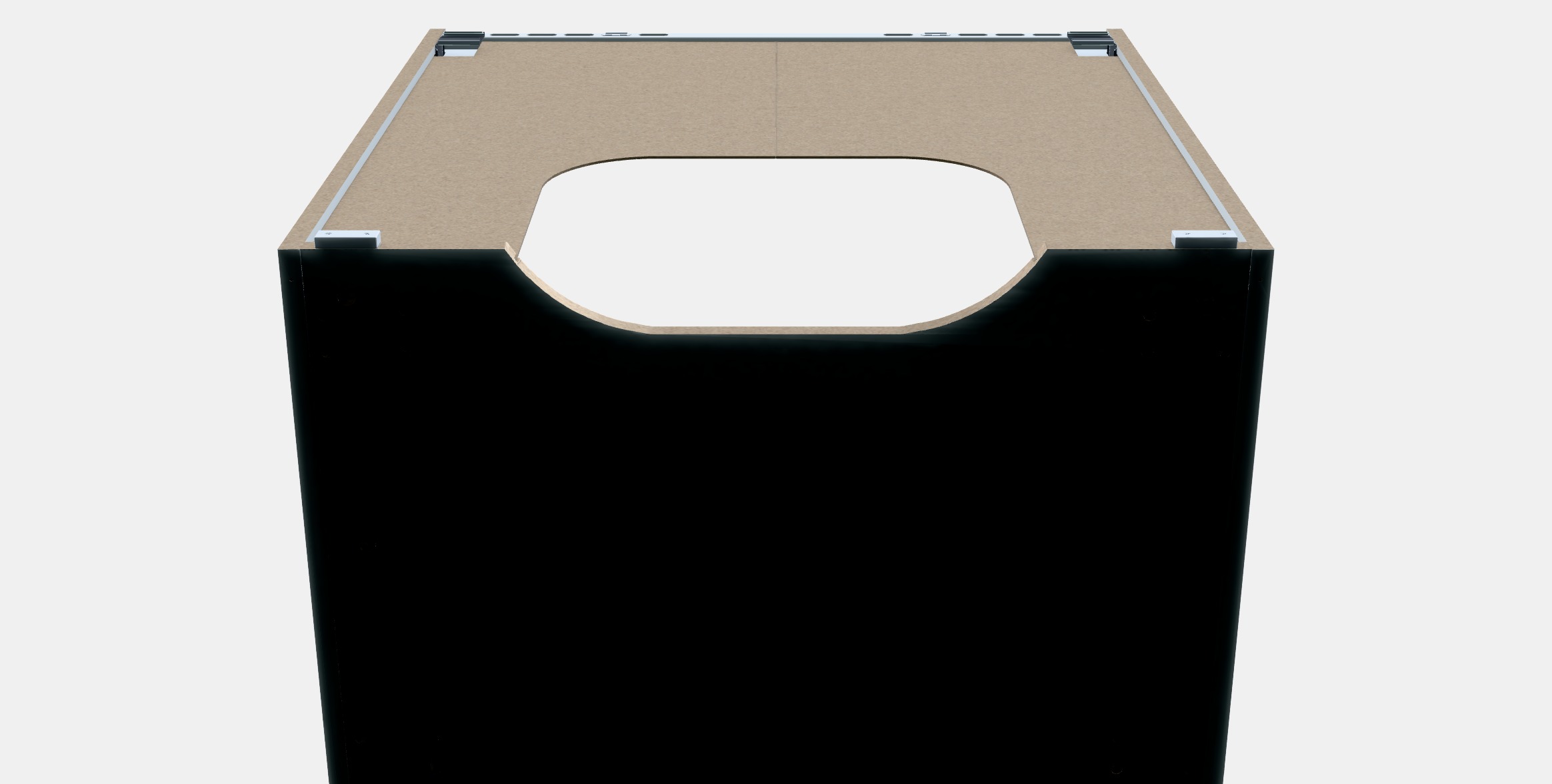 METOD Built-in oven-sink base unit Low-poly 3D model_6