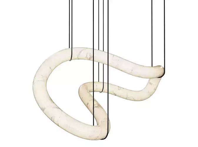 Ethereal Wave Alabaster Chandelier