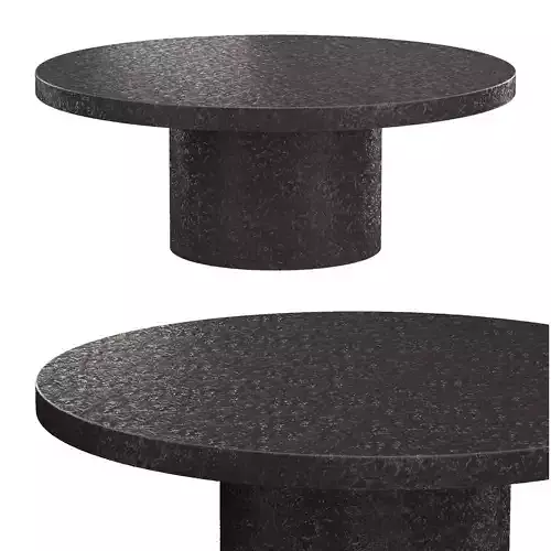 Brutalist Round Coffee Table 1970s