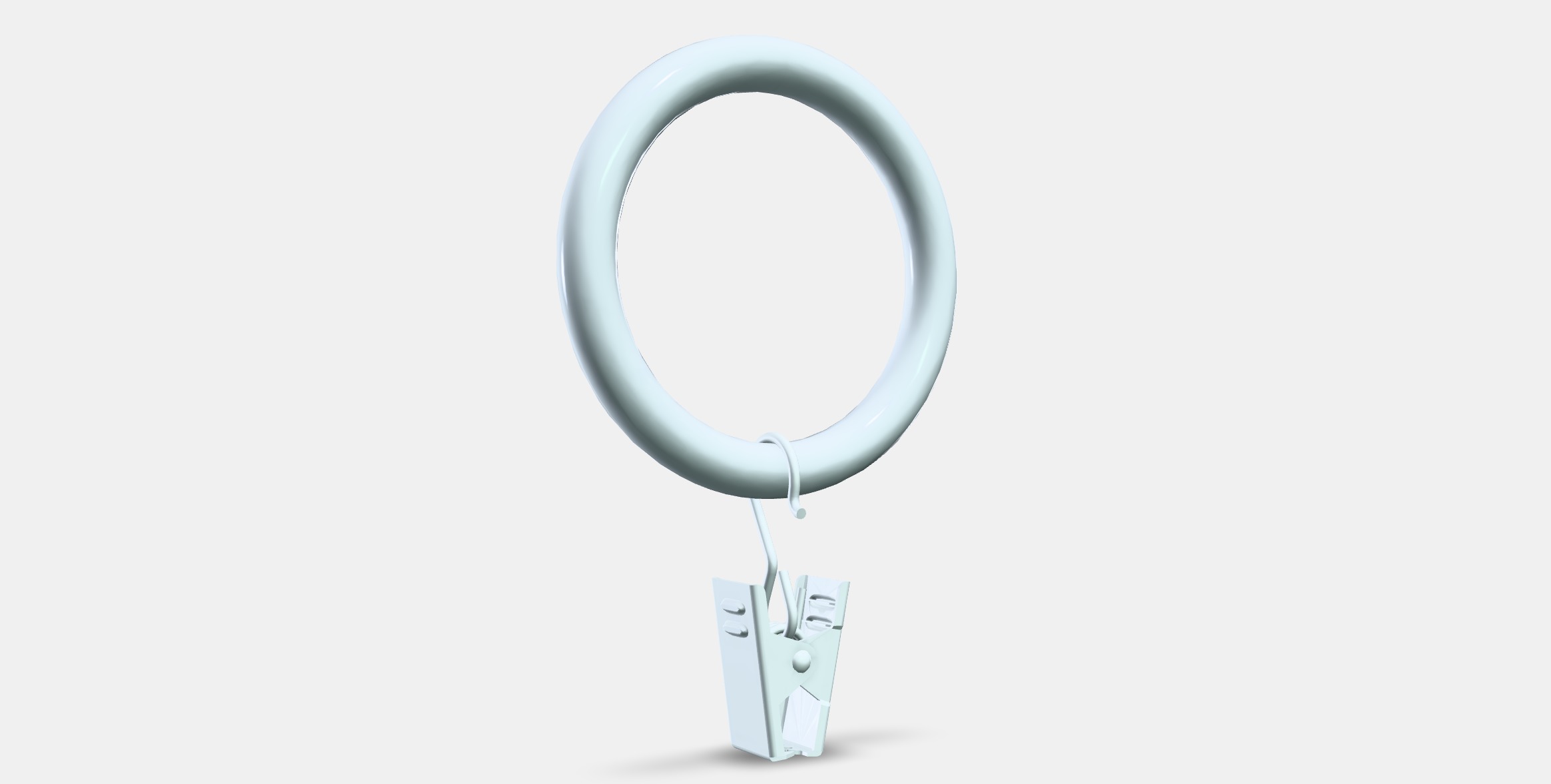 SYRLIG Curtain ringcliphook Low-poly 3D model_3
