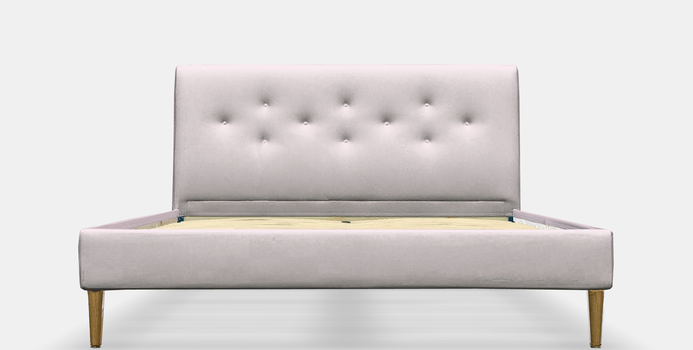 IDANAS Quilted bed frame Low-poly 3D model_12