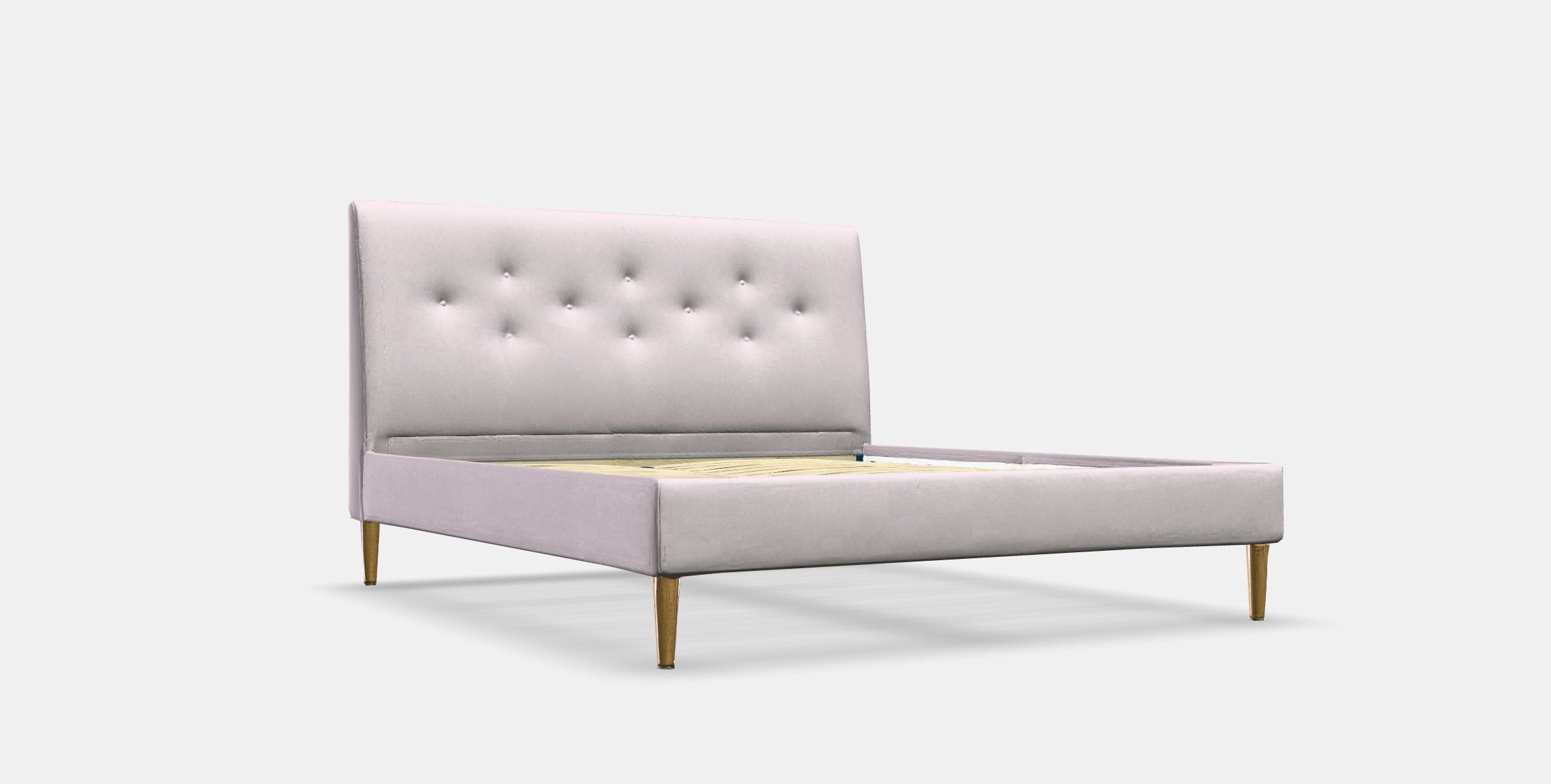 IDANAS Quilted bed frame Low-poly 3D model_9