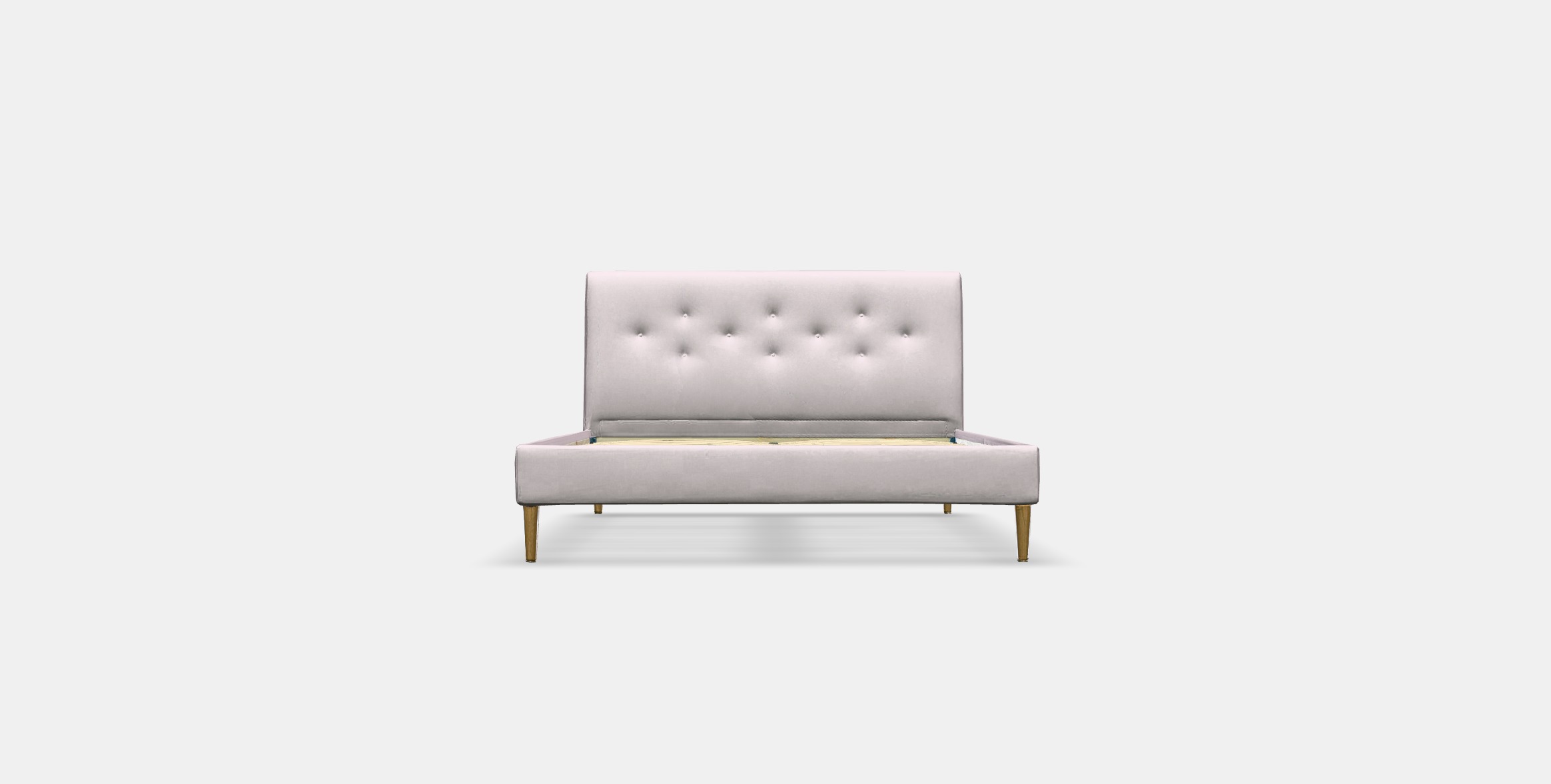 IDANAS Quilted bed frame Low-poly 3D model_10